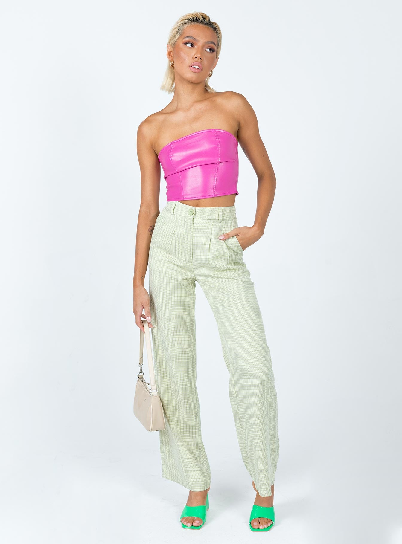 Alternative view of Archer Pants Green Check