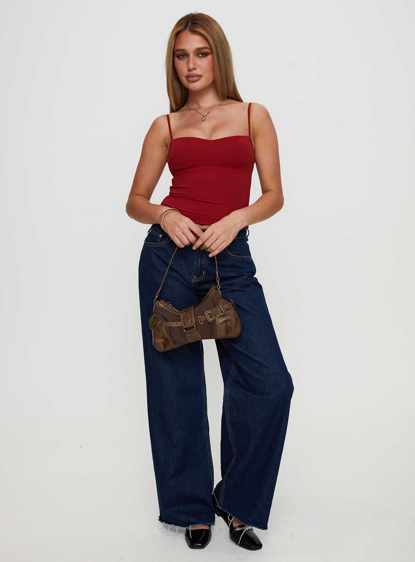 Alternative view of Evanda Top Burgundy