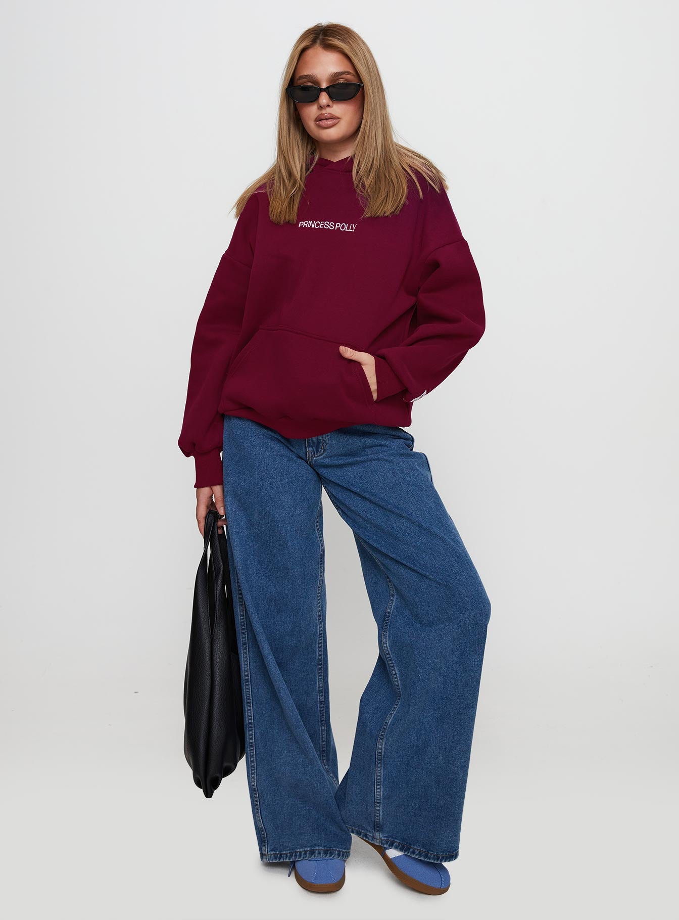 Princess Polly X Butterfly Foundation Charity Merch Hoody Wine - Image 3