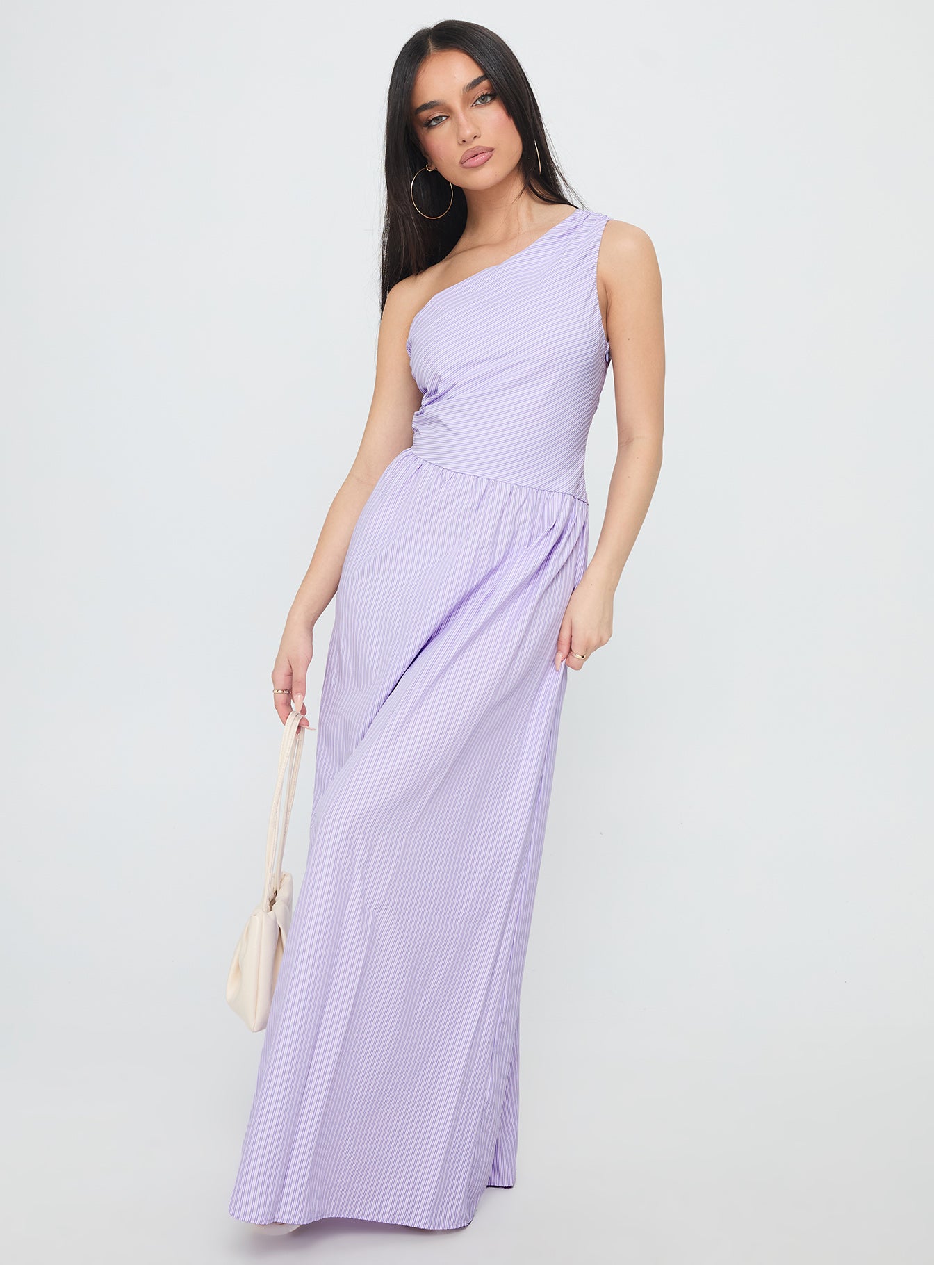 Alternative view of Allicia One Shoulder Maxi Dress Purple