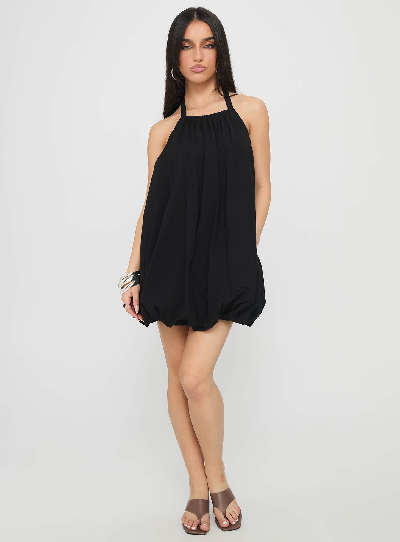 Alternative view of Friandise Bubble Hem Mini Dress Black