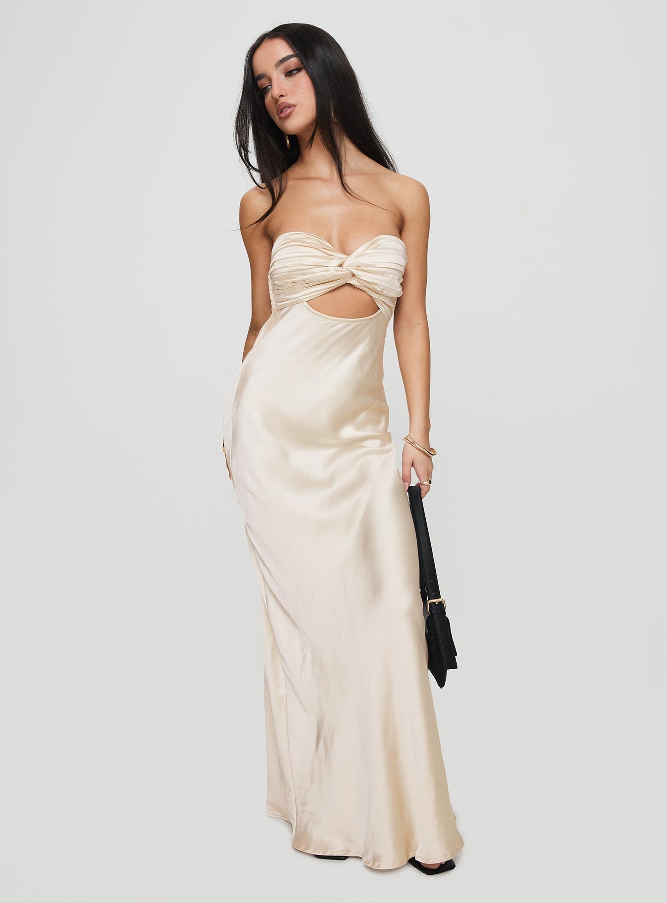 Faviola Strapless Maxi Dress Champagne - Image 3