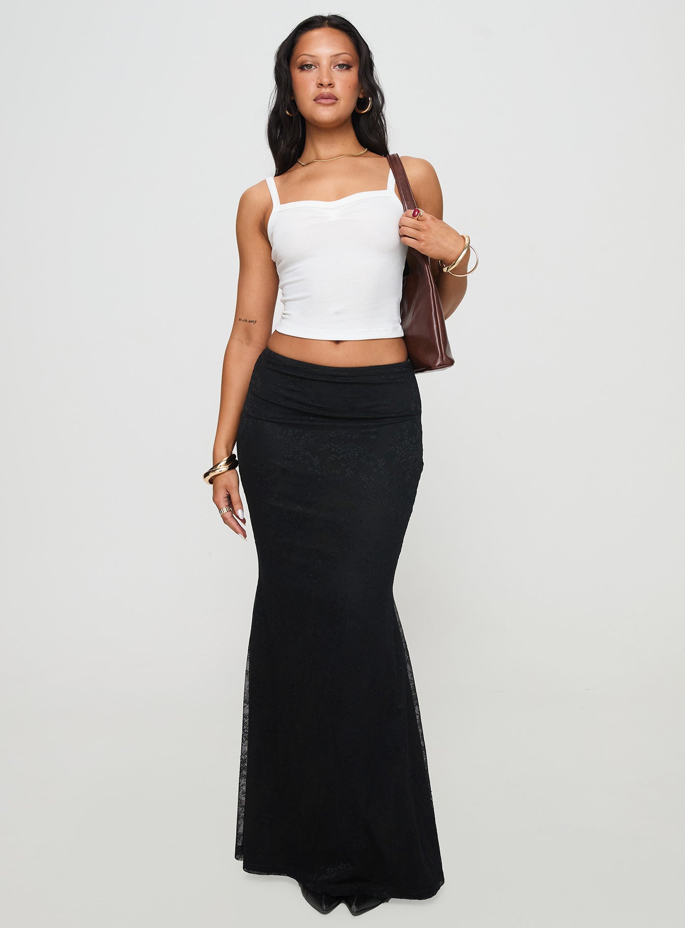 Alternative view of Essentials Ruched Rib Cami Top White