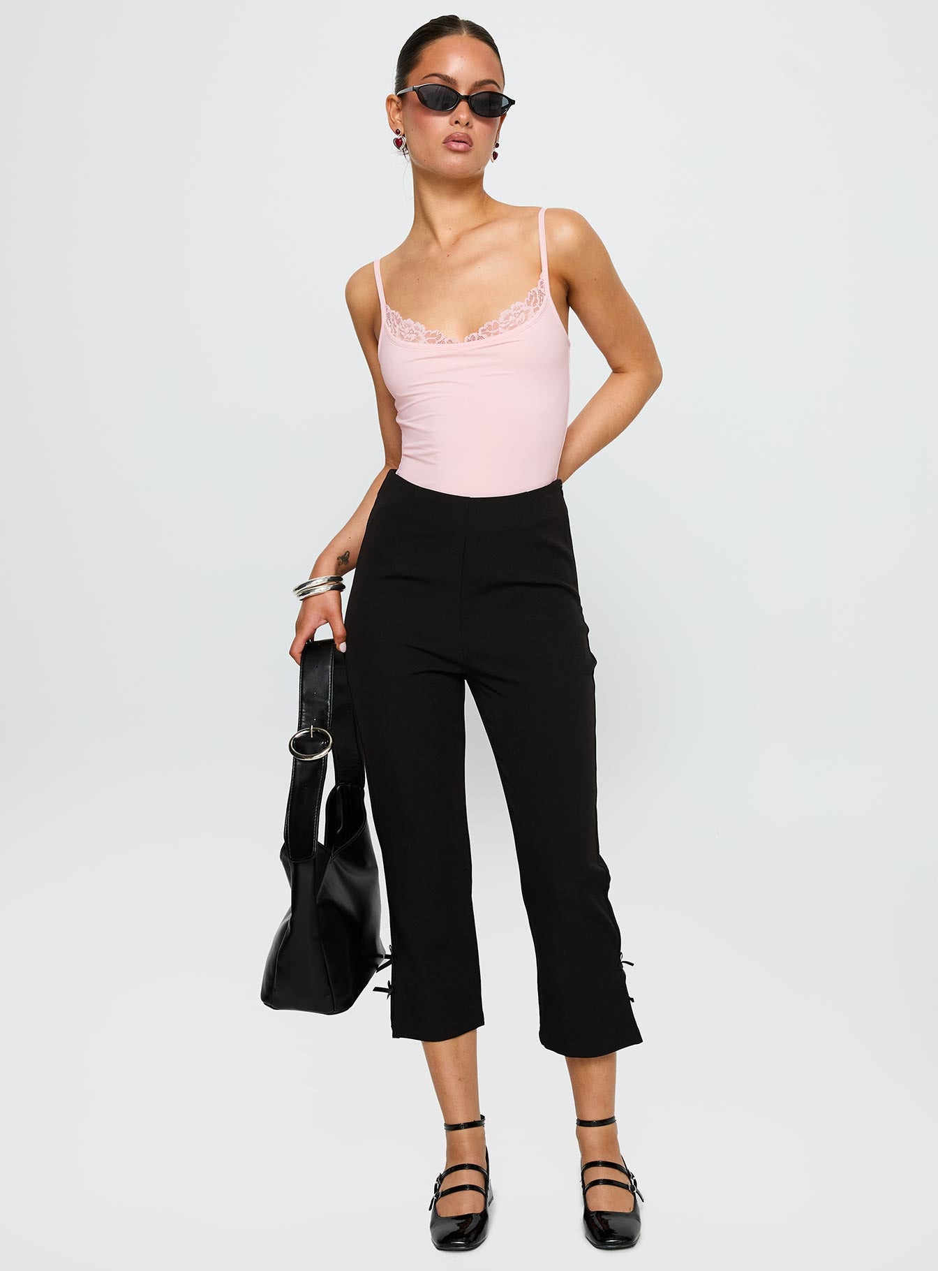 Alternative view of Aetherial Lace Detail Bodysuit Pink