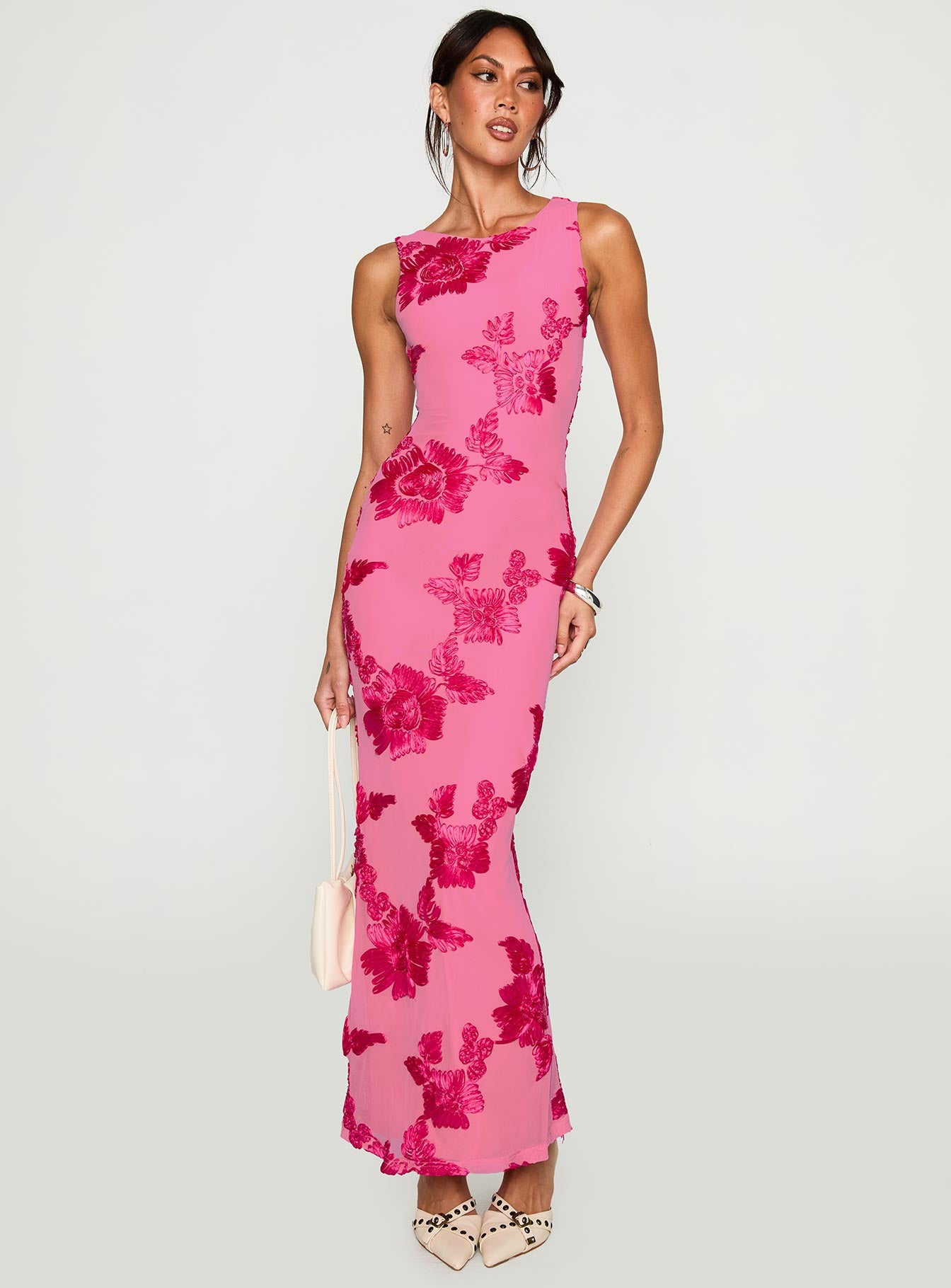 Alternative view of Fionna Floral Maxi Dress Pink