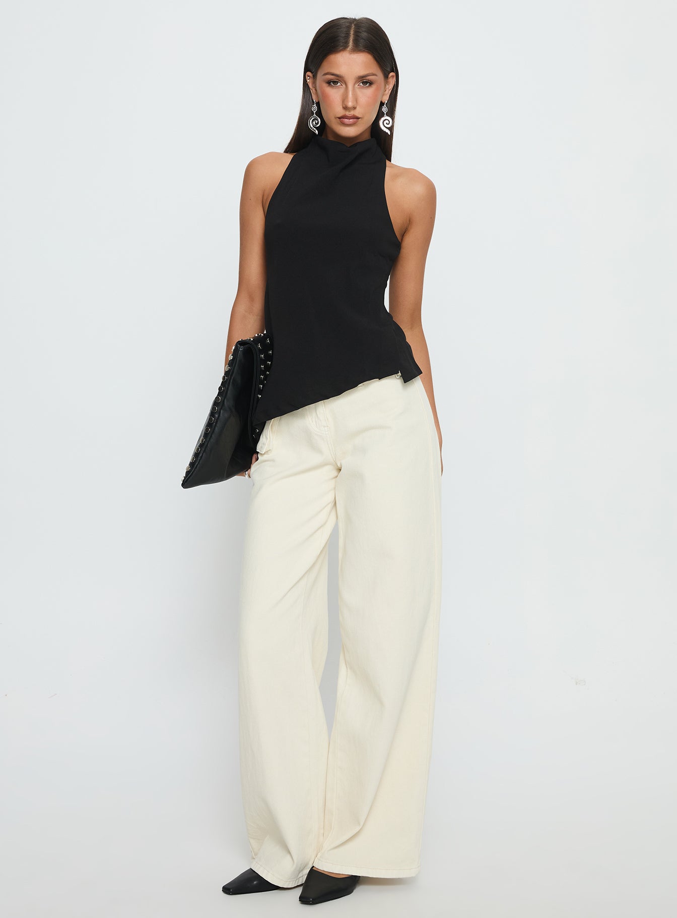 Alternative view of Days Get Dark Asymmetrical Top Black