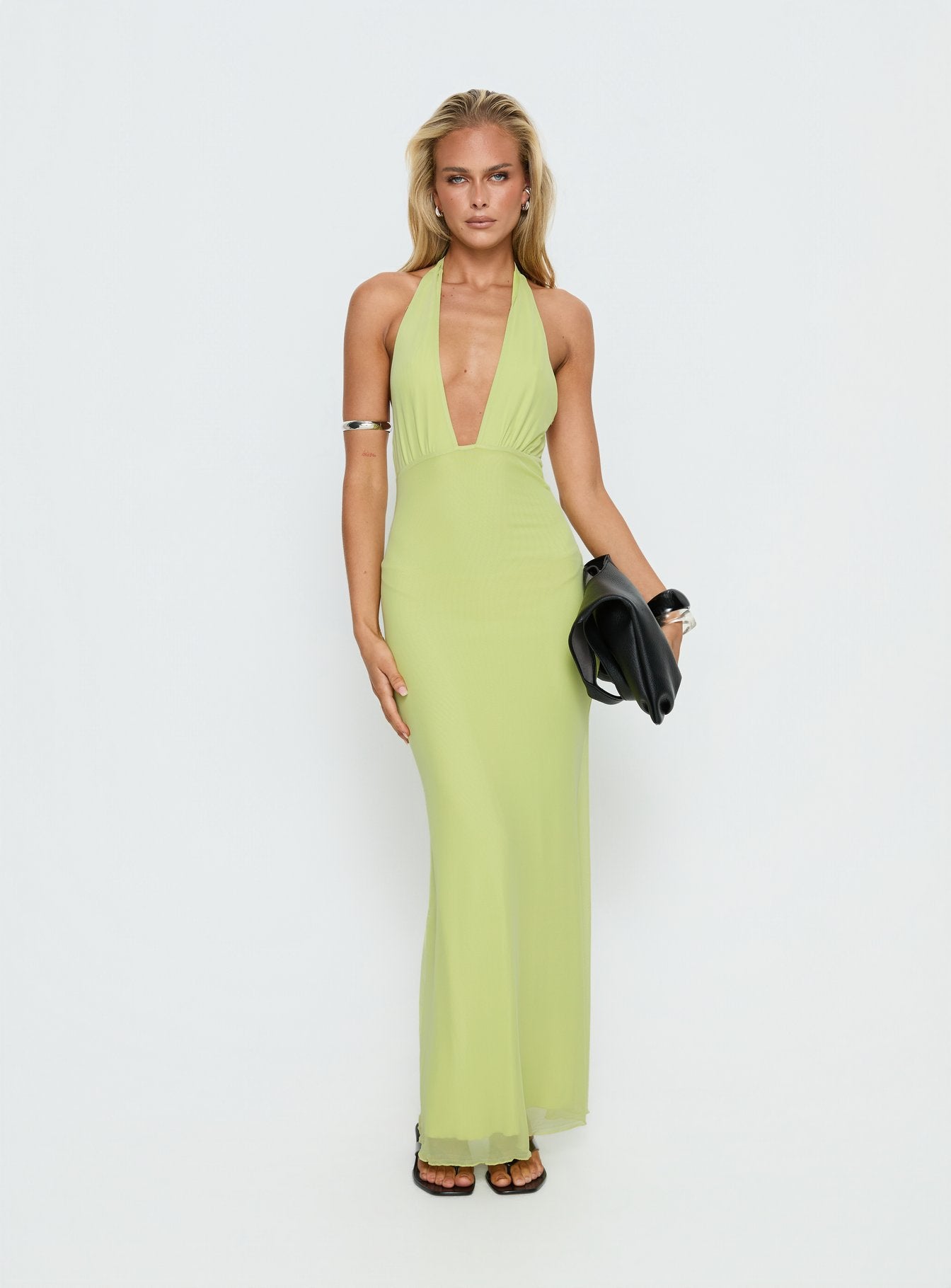 Alternative view of Astrazia Halter Maxi Dress Green
