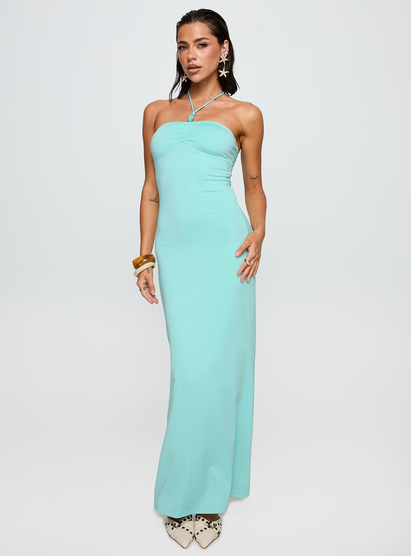 A Vision Hardware Detail Maxi Dress Blue - Image 3