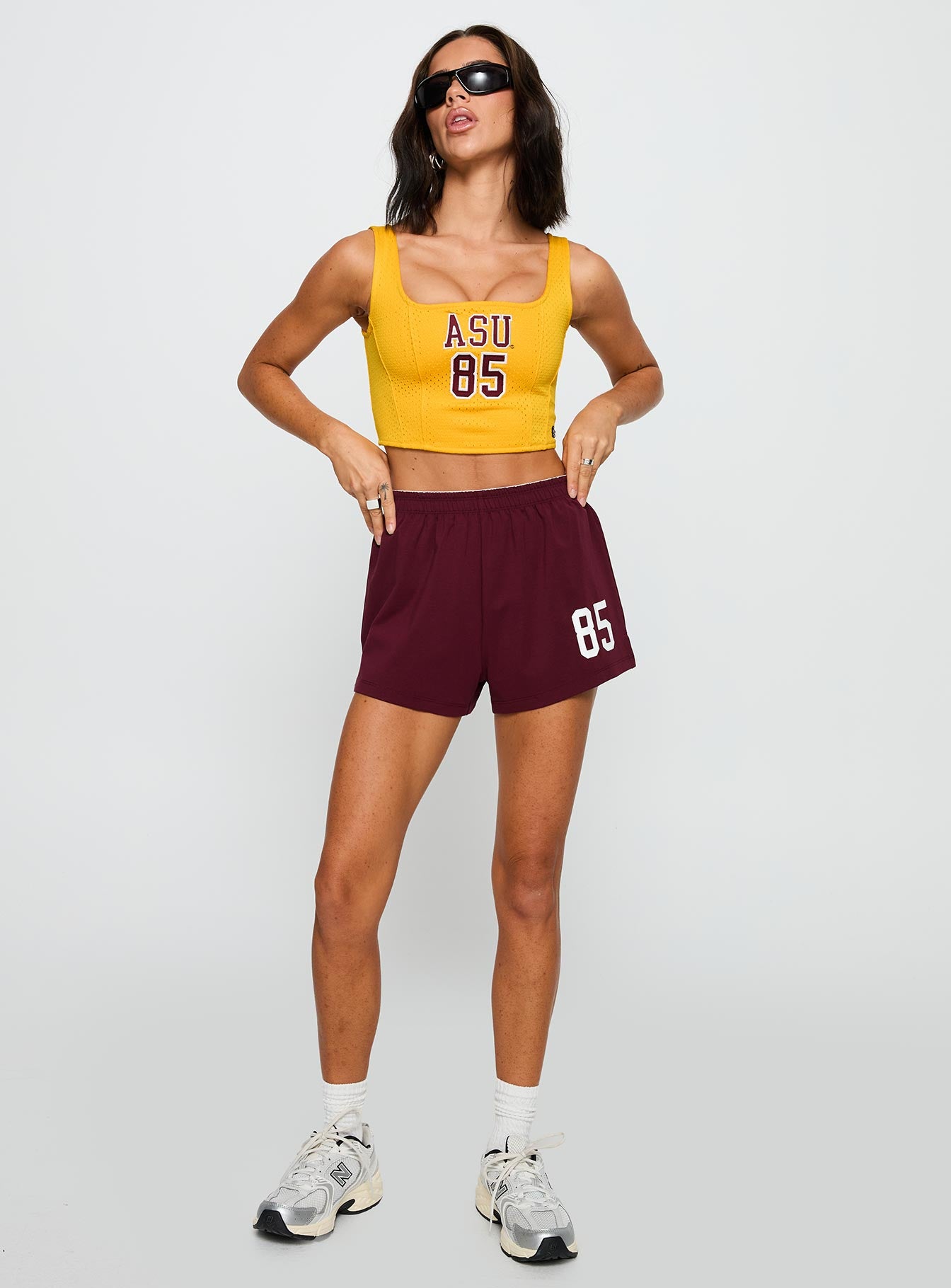 Asu Soffee Shorts Maroon - Image 3