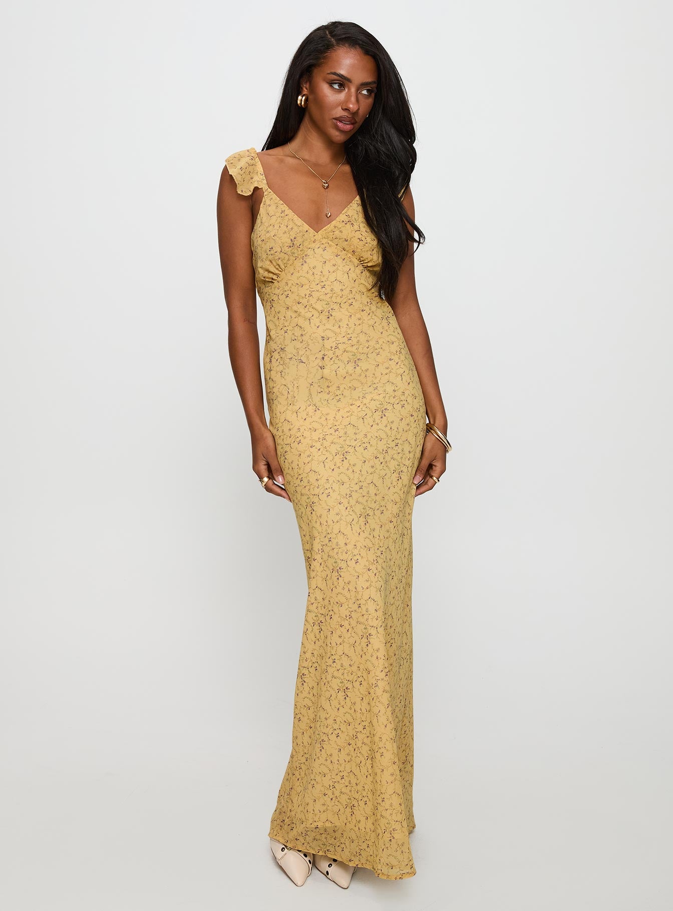 Dearlie Frill Maxi Dress Multi - Image 3