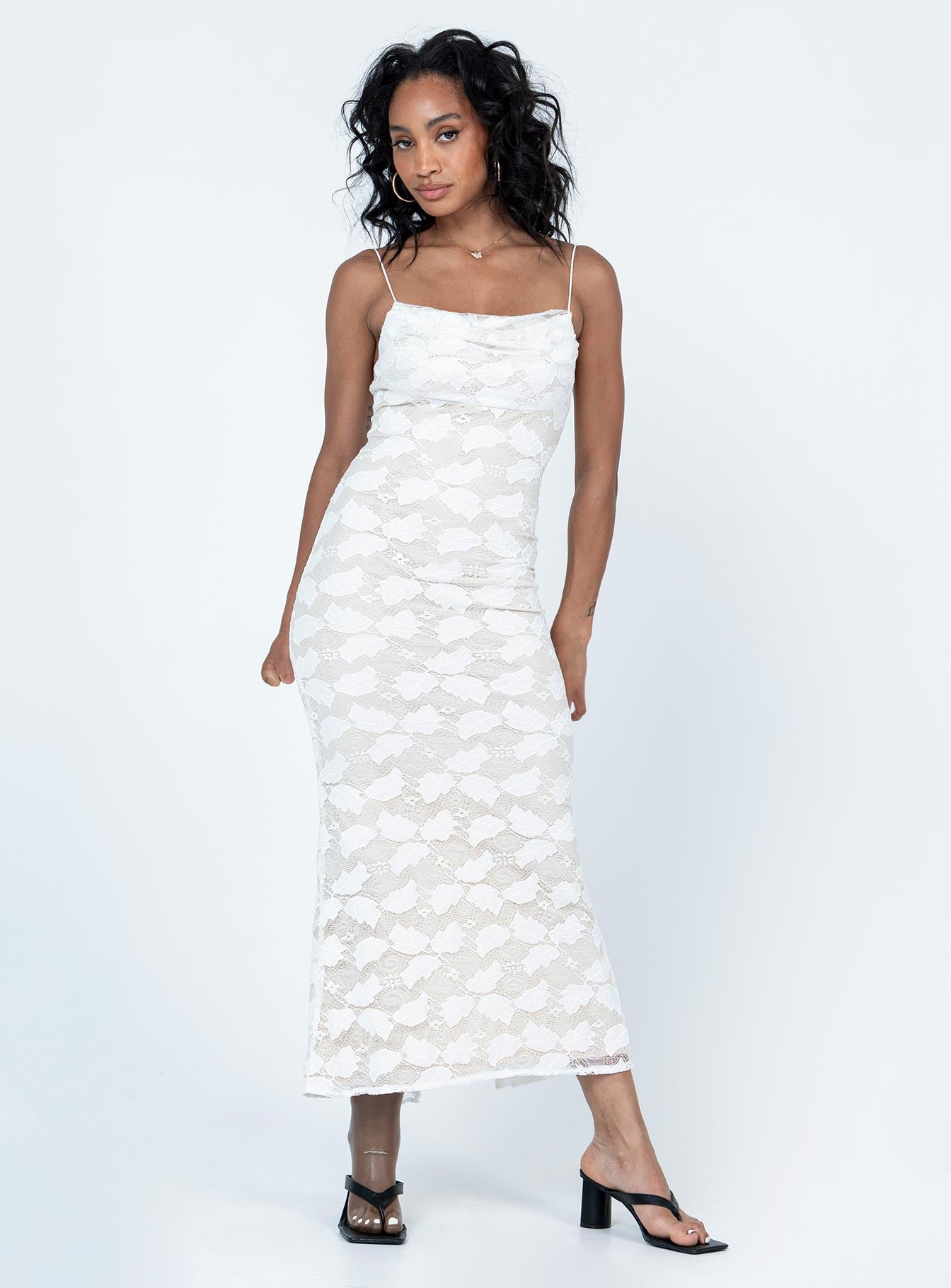 Azra Maxi Dress White - Image 3