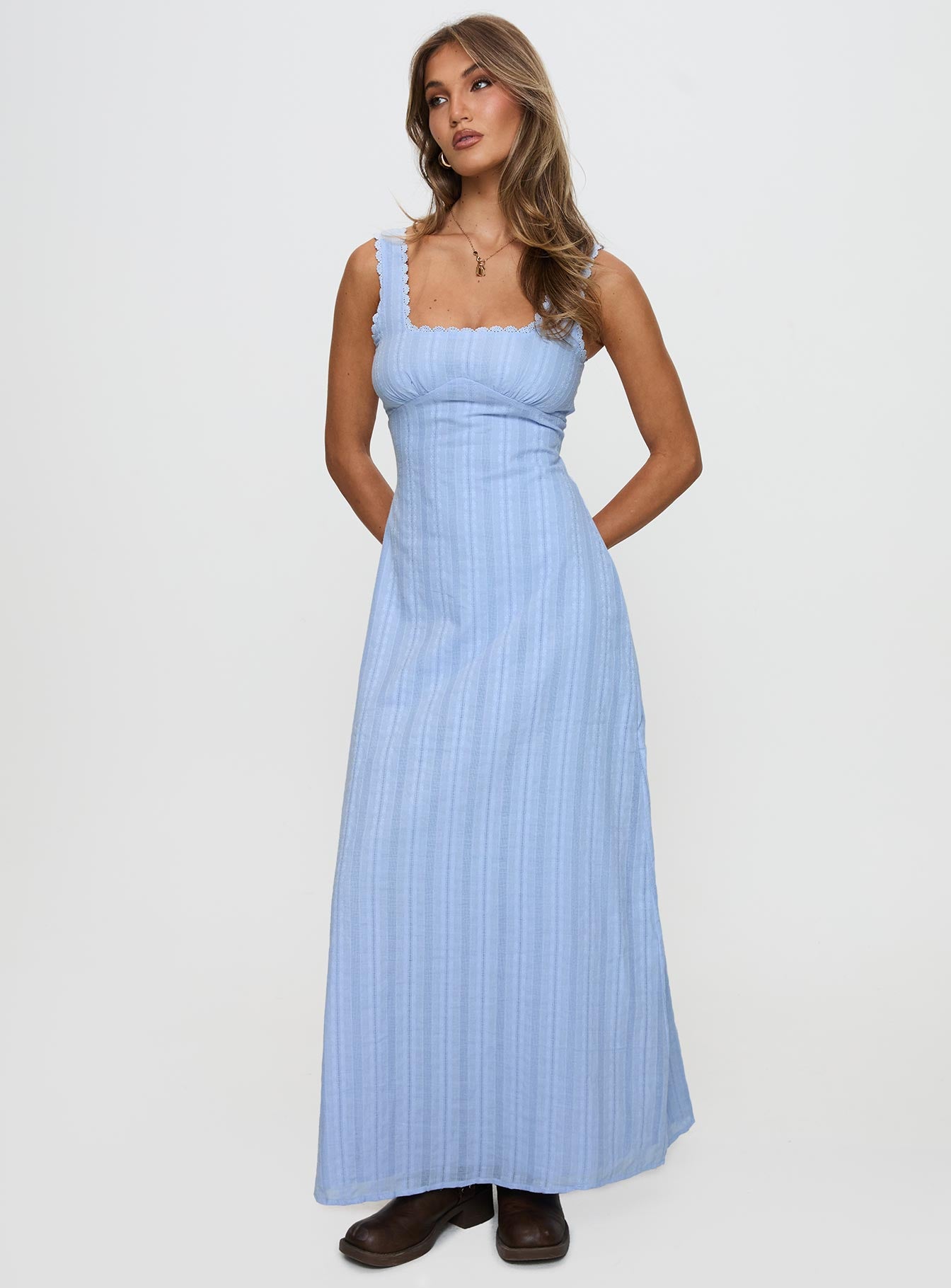 Dasha Maxi Dress Blue - Image 3