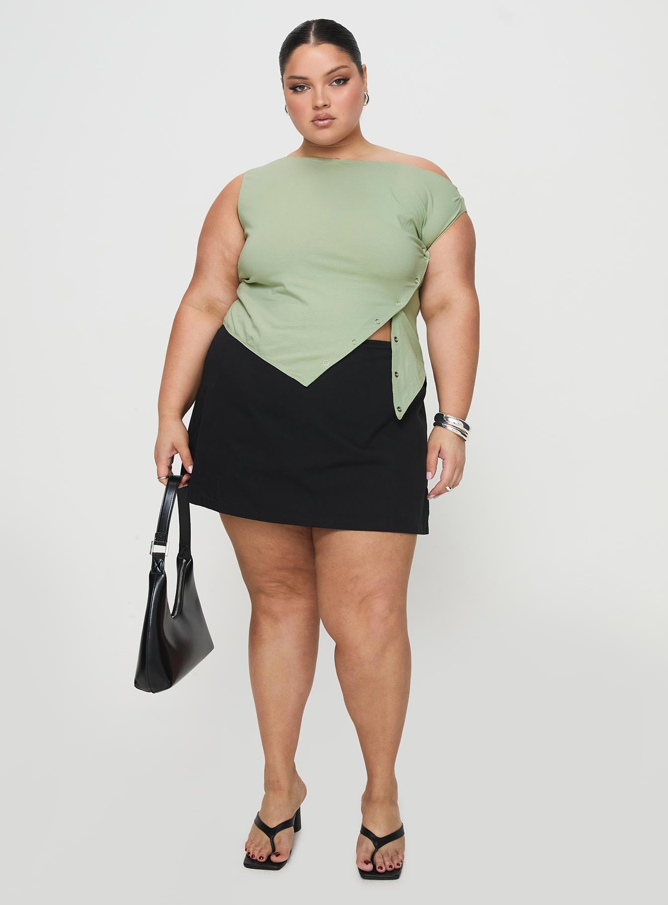 Karre Off The Shoulder Top Sage Curve - Image 2