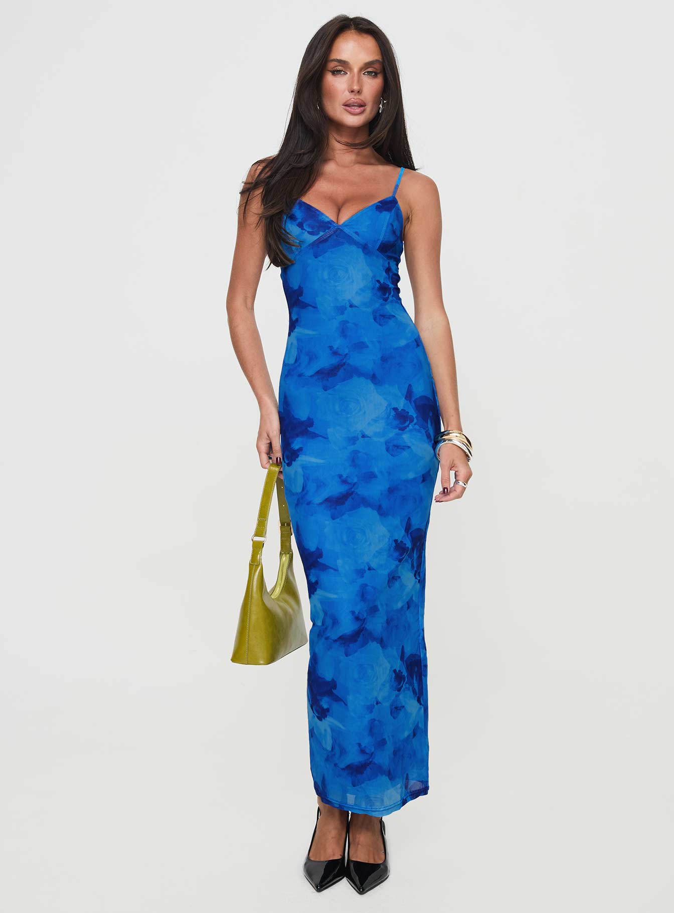 Hathaway Maxi Dress Blue Floral - Image 3