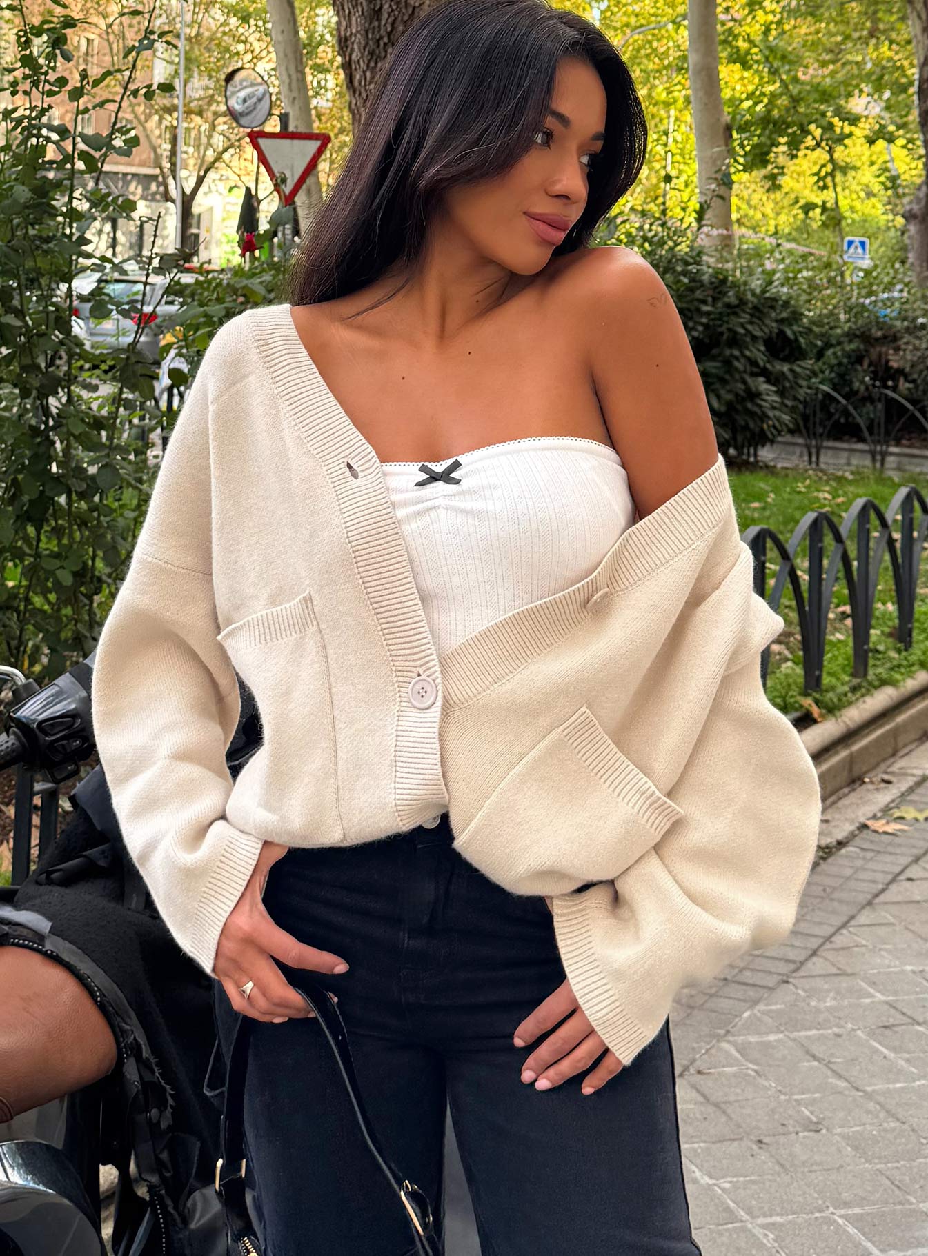 Alternative view of Burke Cardigan Cream