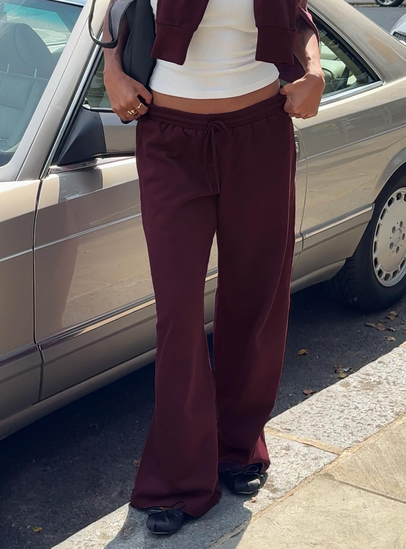 Alternative view of All Day Straight Leg Sweatpants Wine