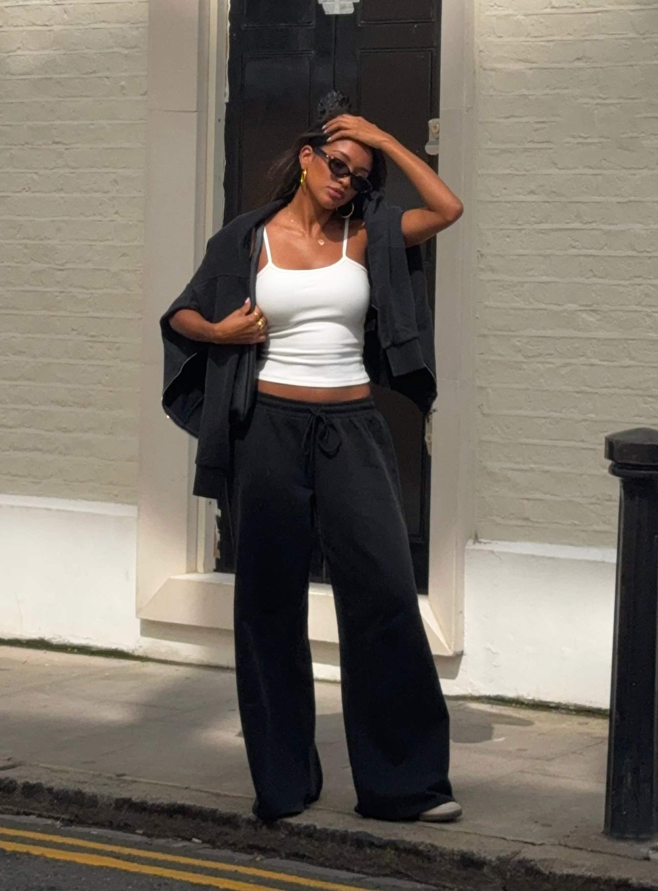 Alternative view of All Day Straight Leg Sweatpants Washed Black