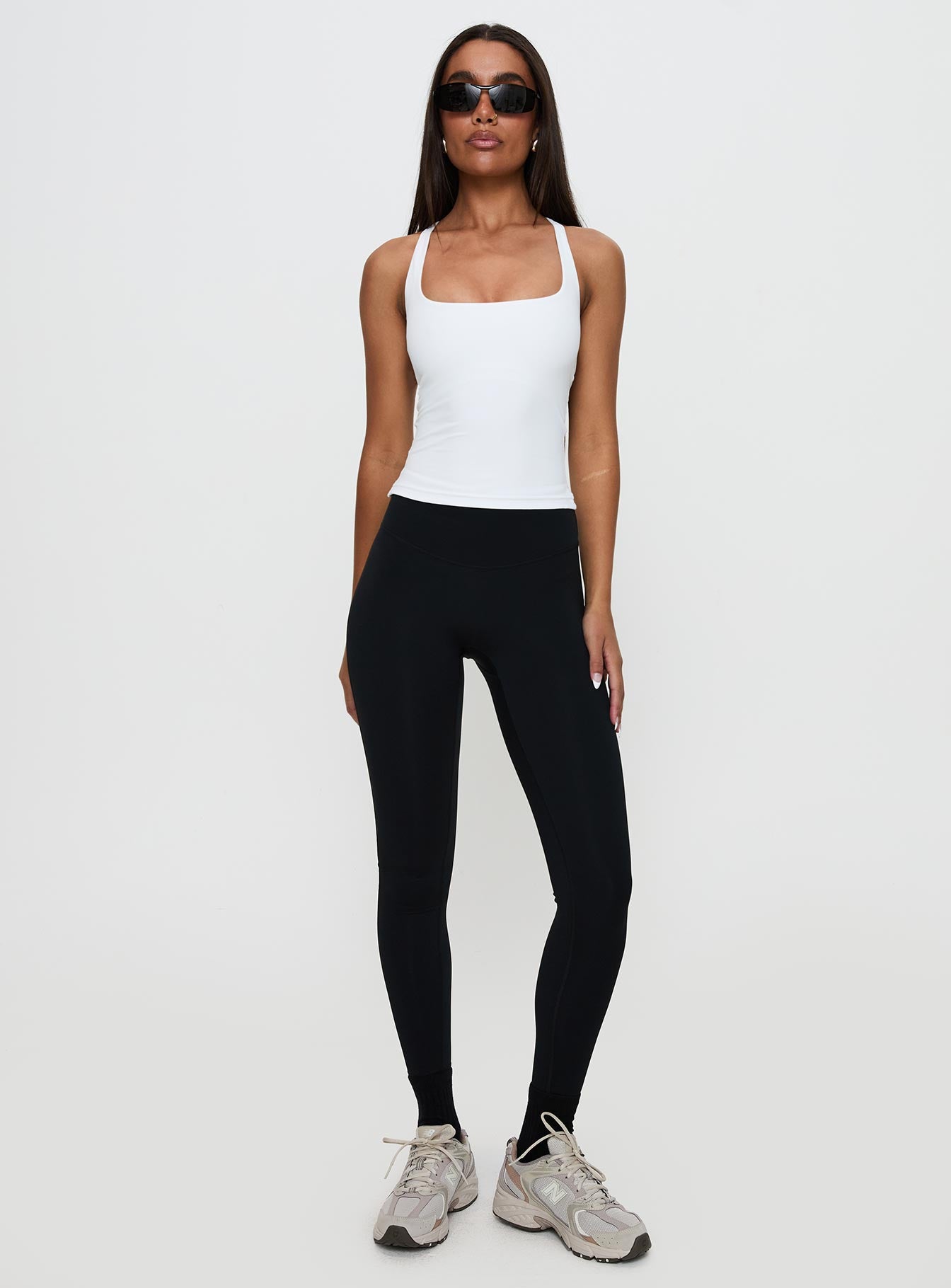 Layup Active Longline Cross Back Top White - Image 3