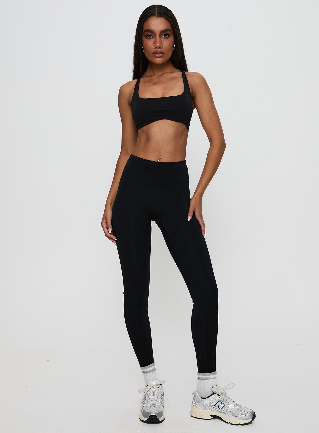 Finish Line Active Cross Back Top Black - Image 3