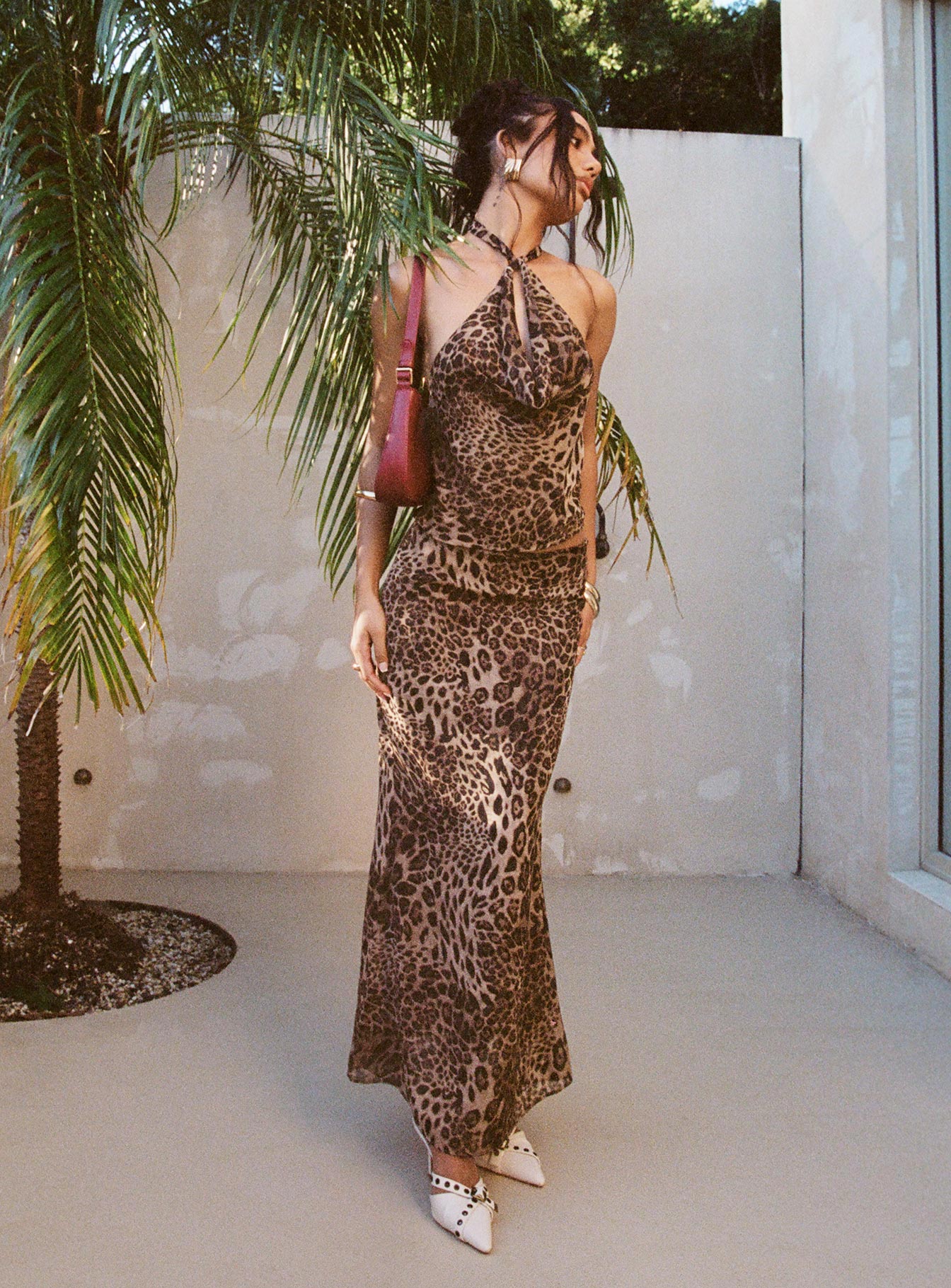 Alternative view of Eleganza Maxi Skirt Leopard Petite