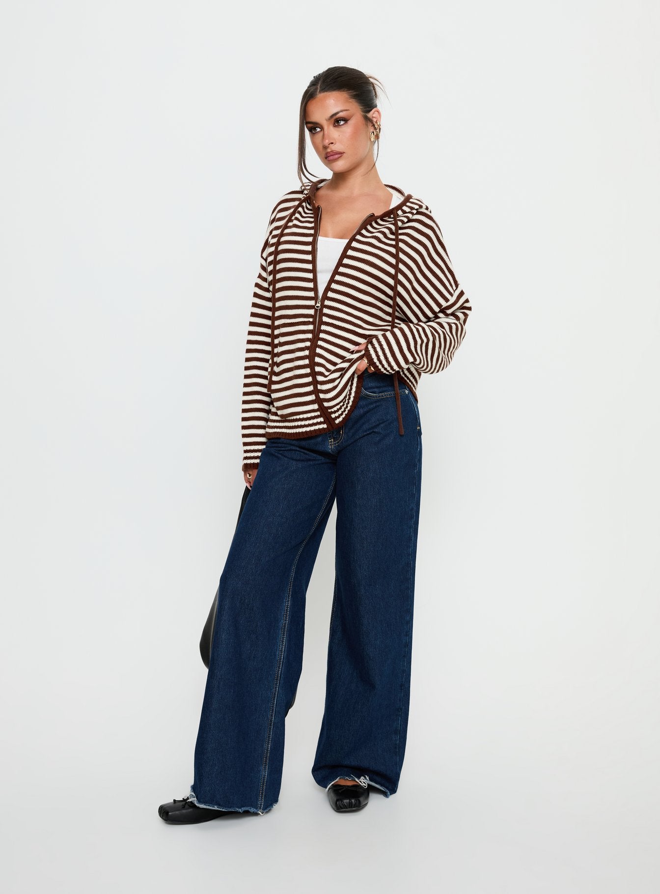 Brienna Zip Jacket Brown - Image 3