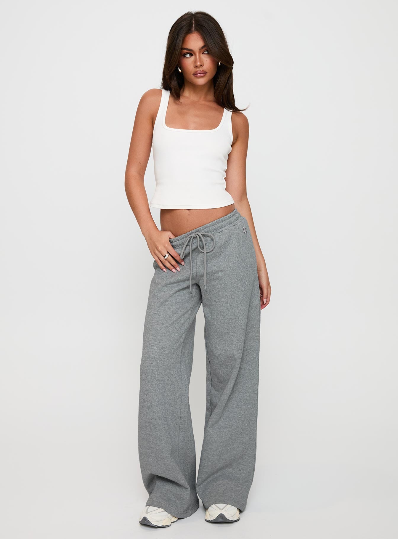 All Day Straight Leg Sweatpants Grey Marle - Image 3