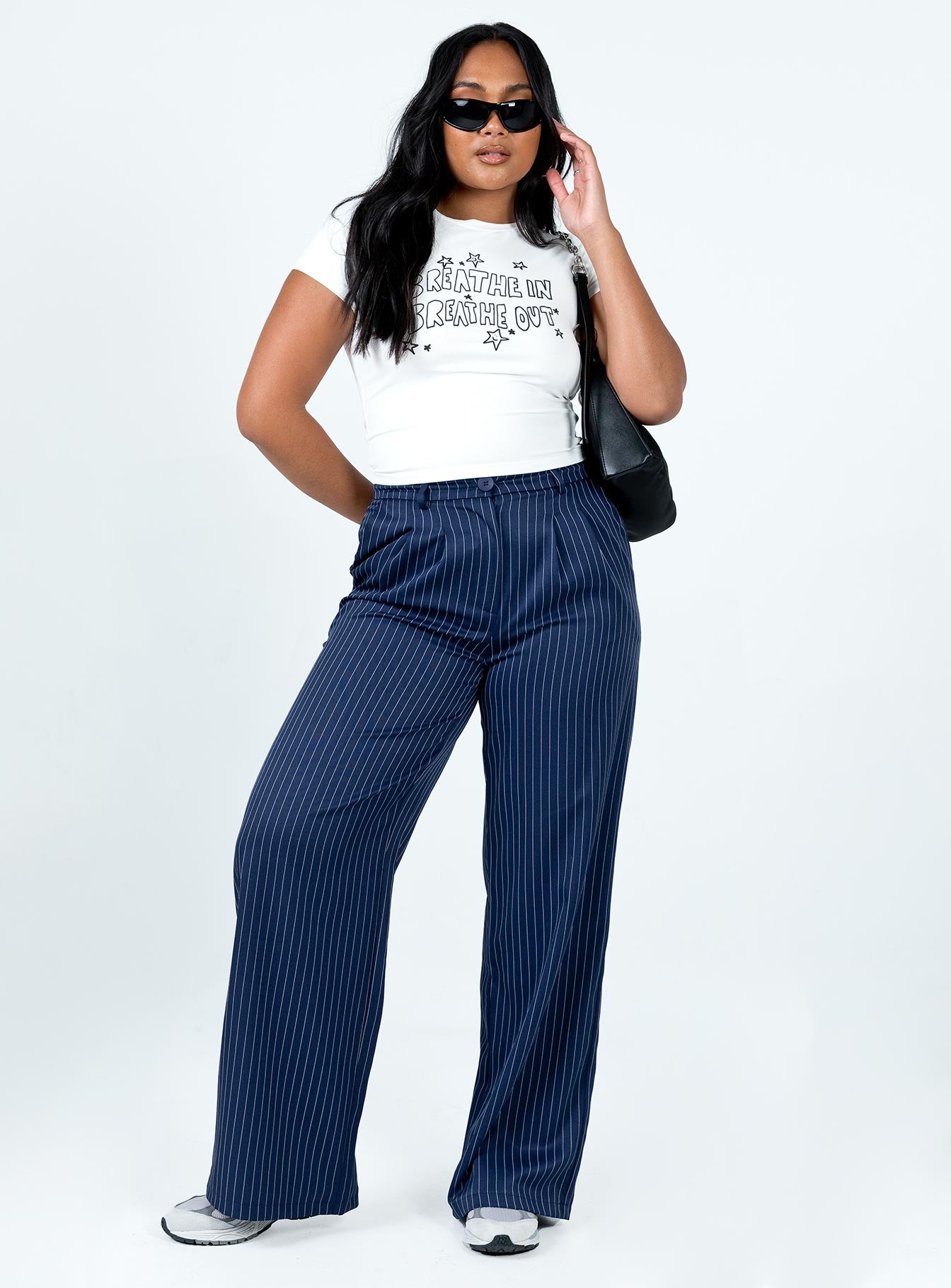 Archer Pants Pinstripe Navy - Image 3