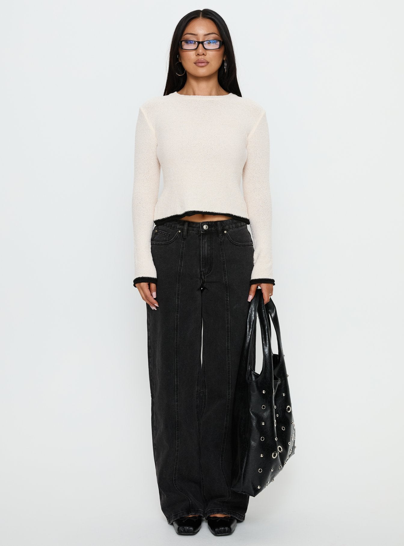Lando Low Rise Straight Leg Jeans Washed Black - Image 3