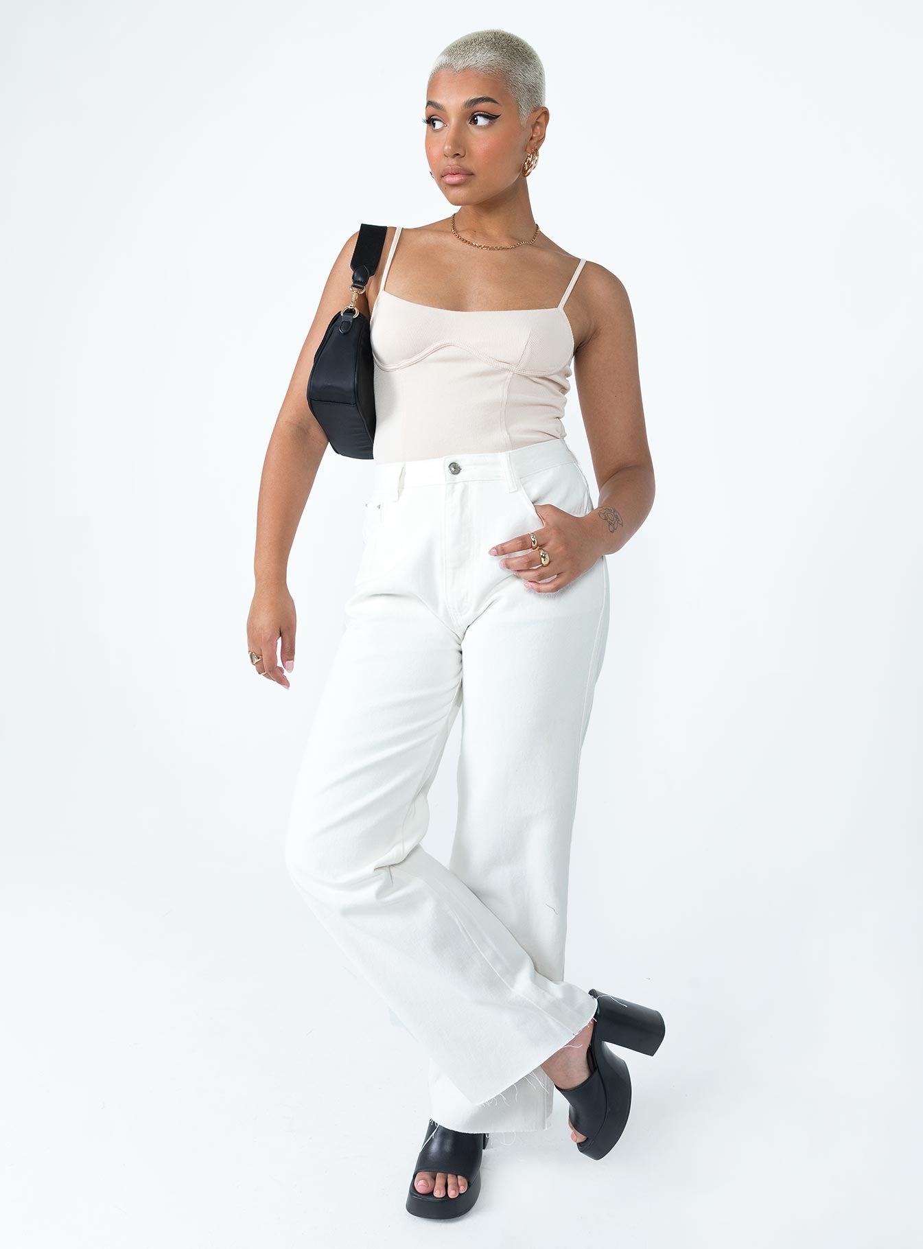 Alternative view of Arlington Straight Leg Denim Jeans White