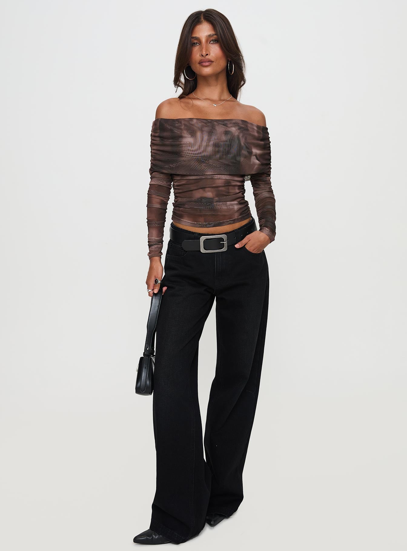 Alternative view of Good Taste Off Shoulder Long Sleeve Top Multi