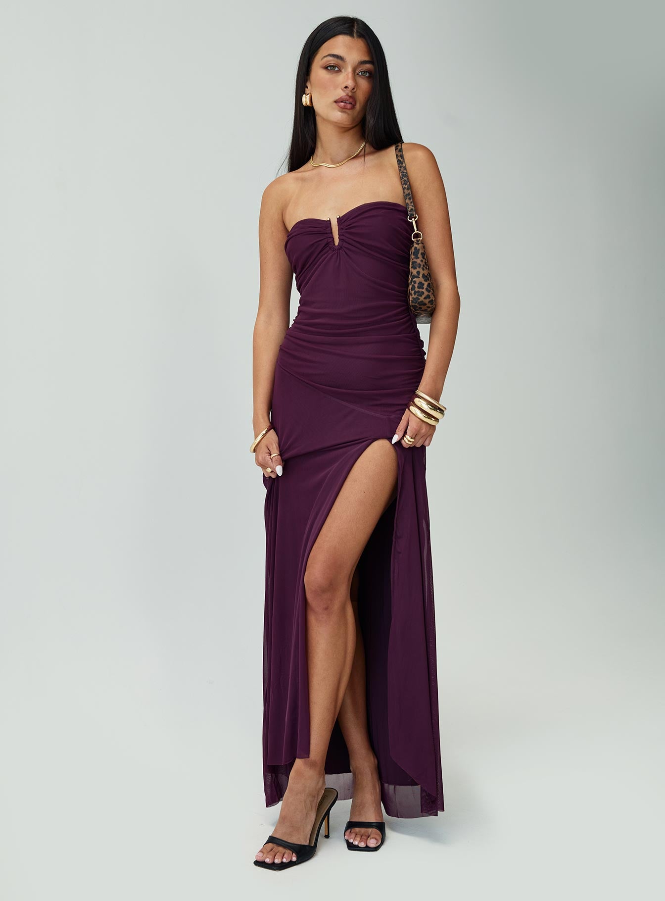 Alternative view of Barbarella Strapless Maxi Dress Purple