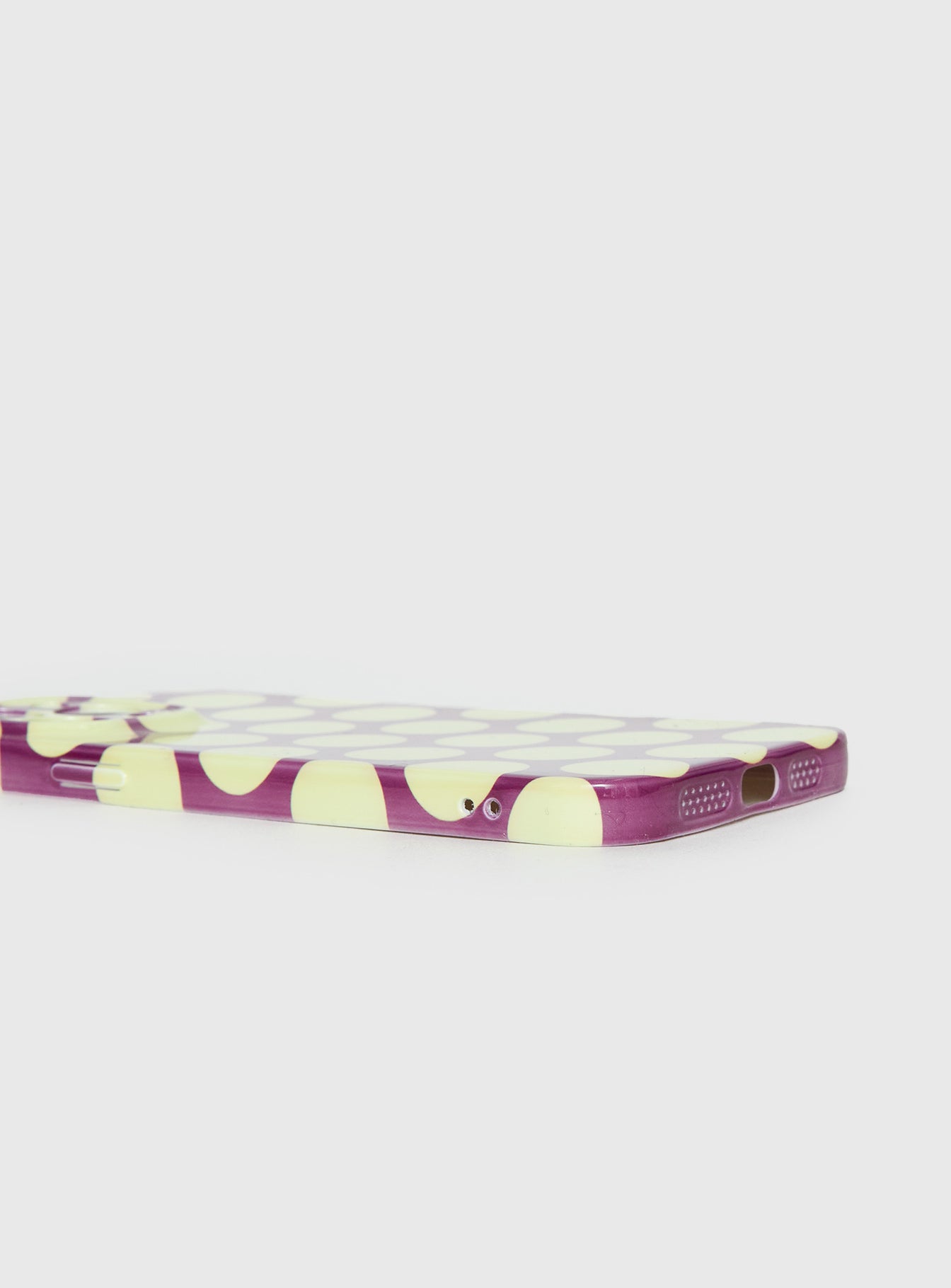 Alternative view of Evyna Iphone Case Yellow / Plum Polka Dot