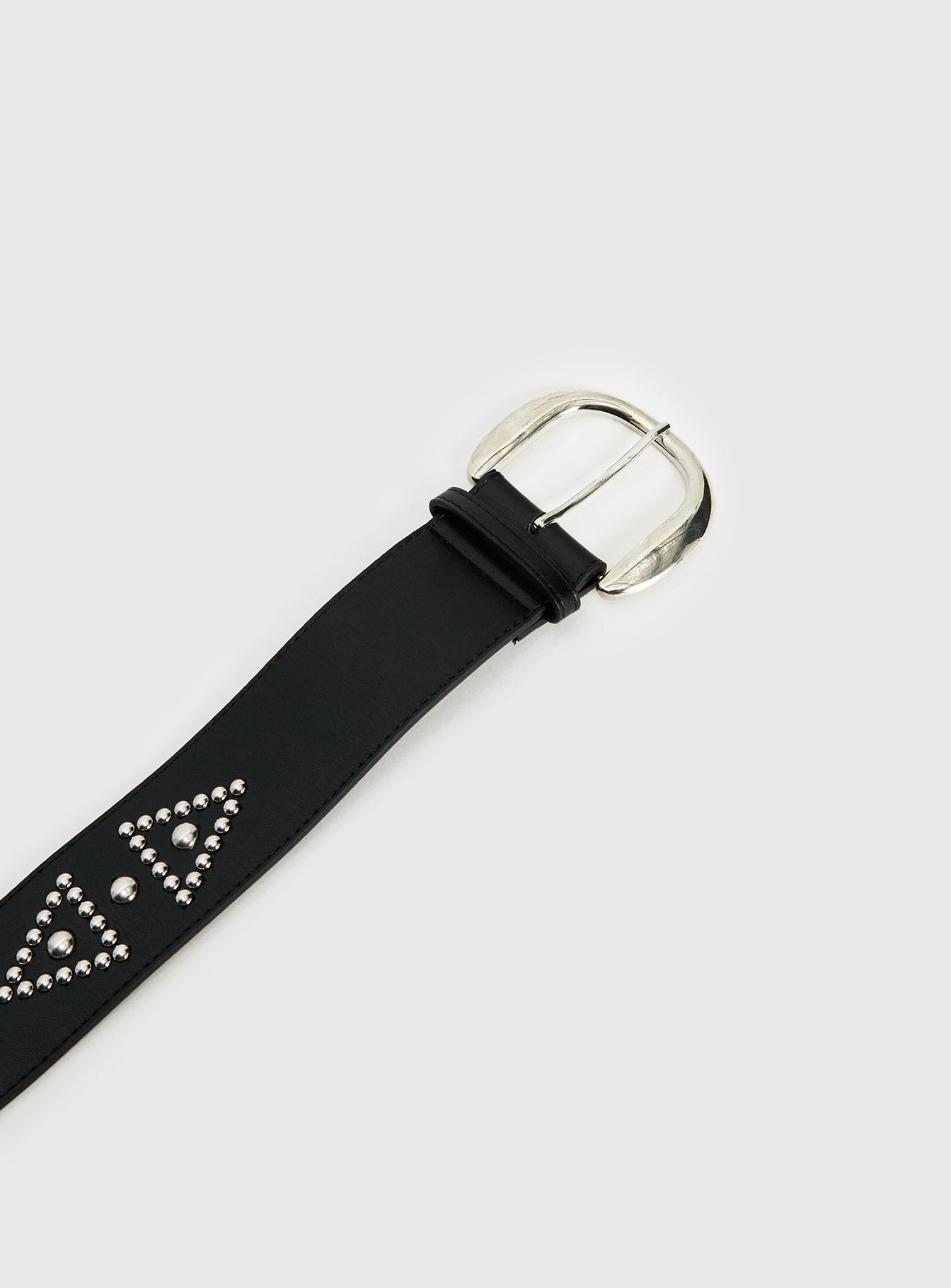 Jordynne Studded Faux Leather Belt Black / Silver - Image 3