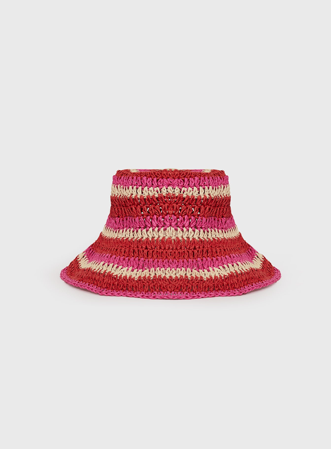 Alternative view of Alonza Crochet Bucket Hat Pink/Red