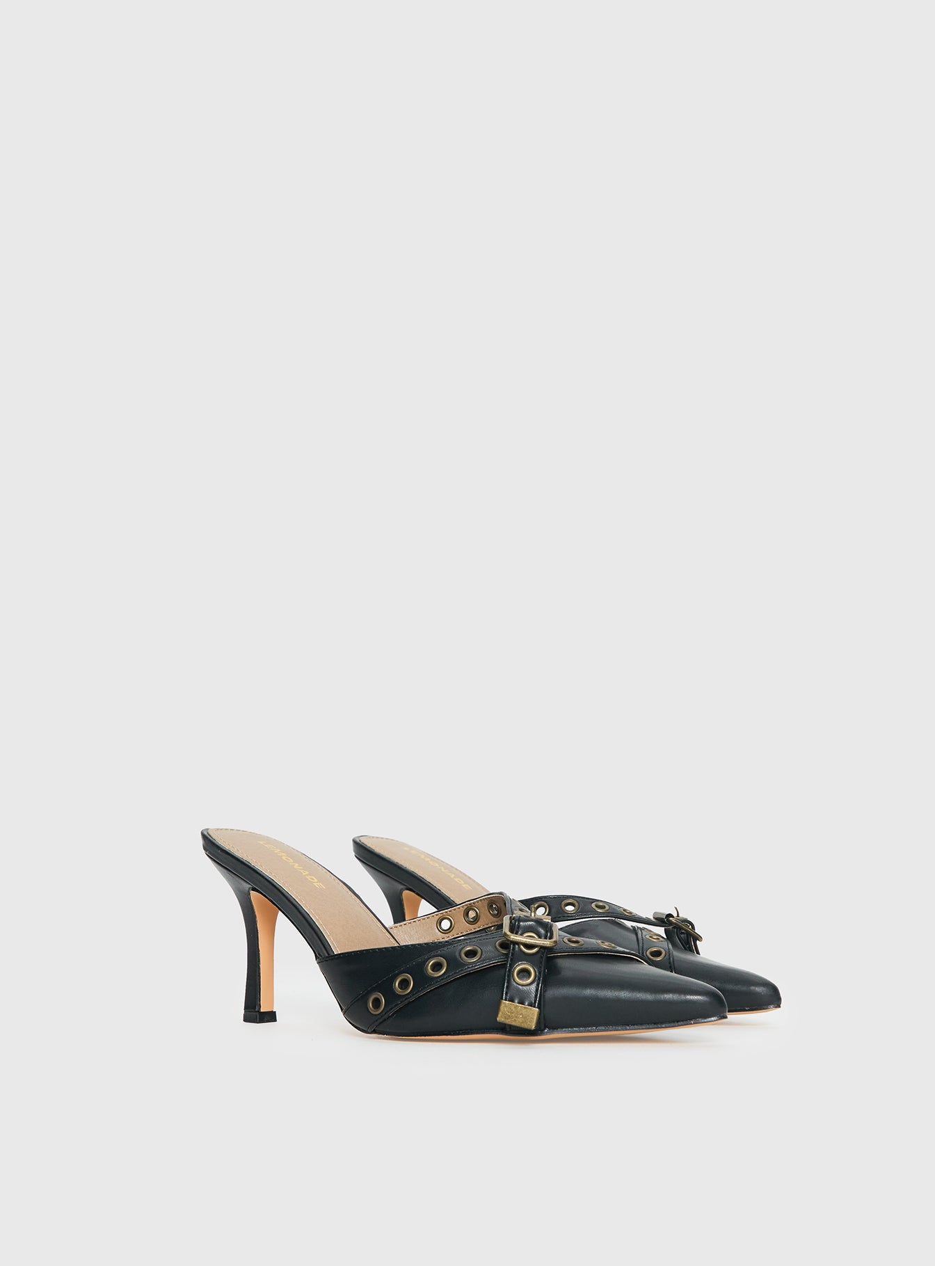 Alternative view of Compelling Pointed Toe Heels Black