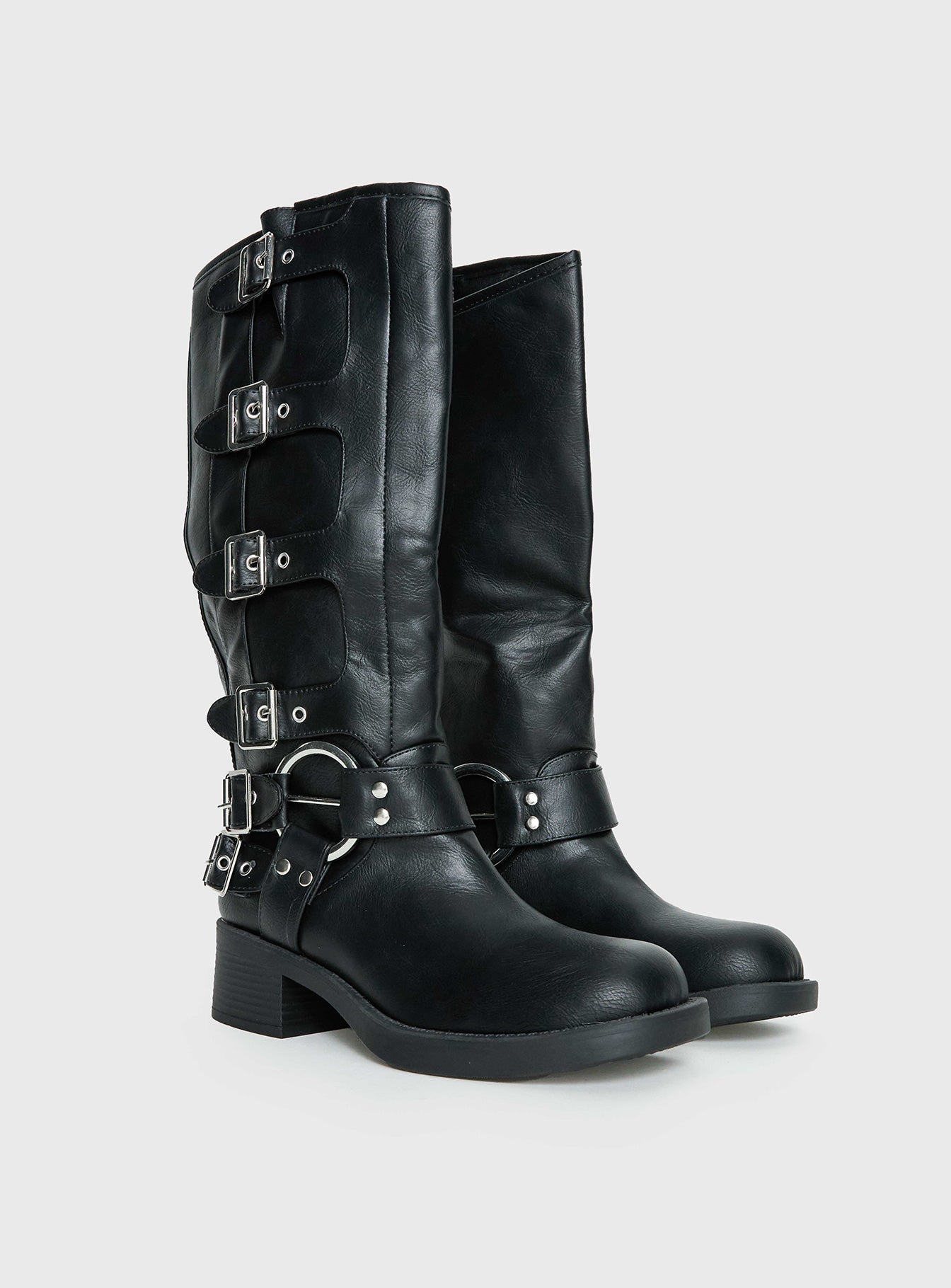Alternative view of Buckle Down Boots Black