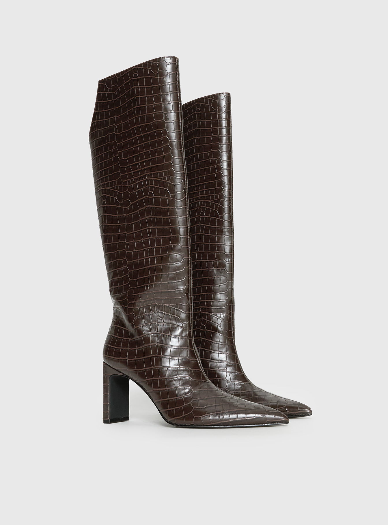 Alternative view of Good Judgement Knee High Boots Chocolate