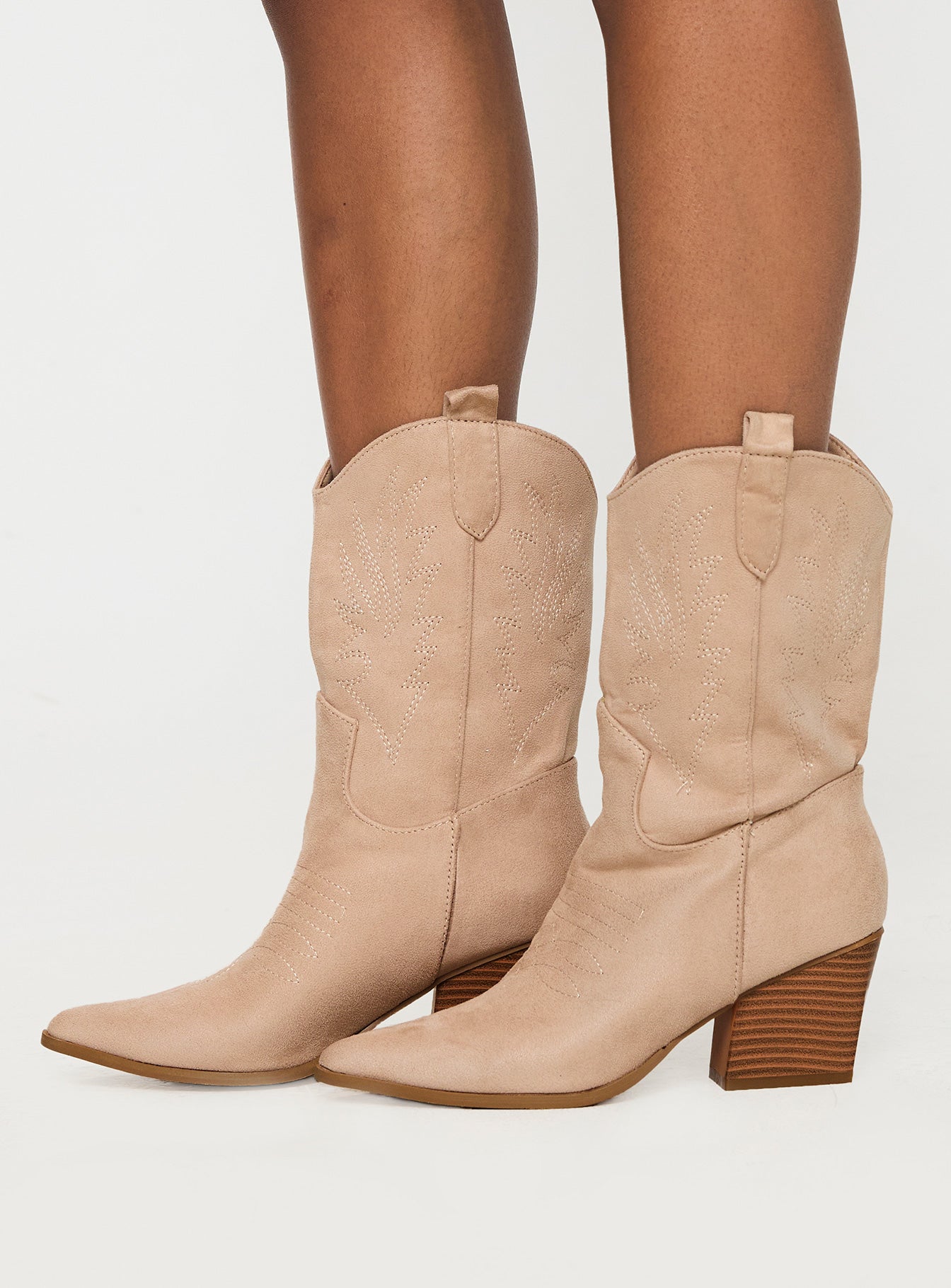 Jessie Cowboy Boots Beige - Image 3