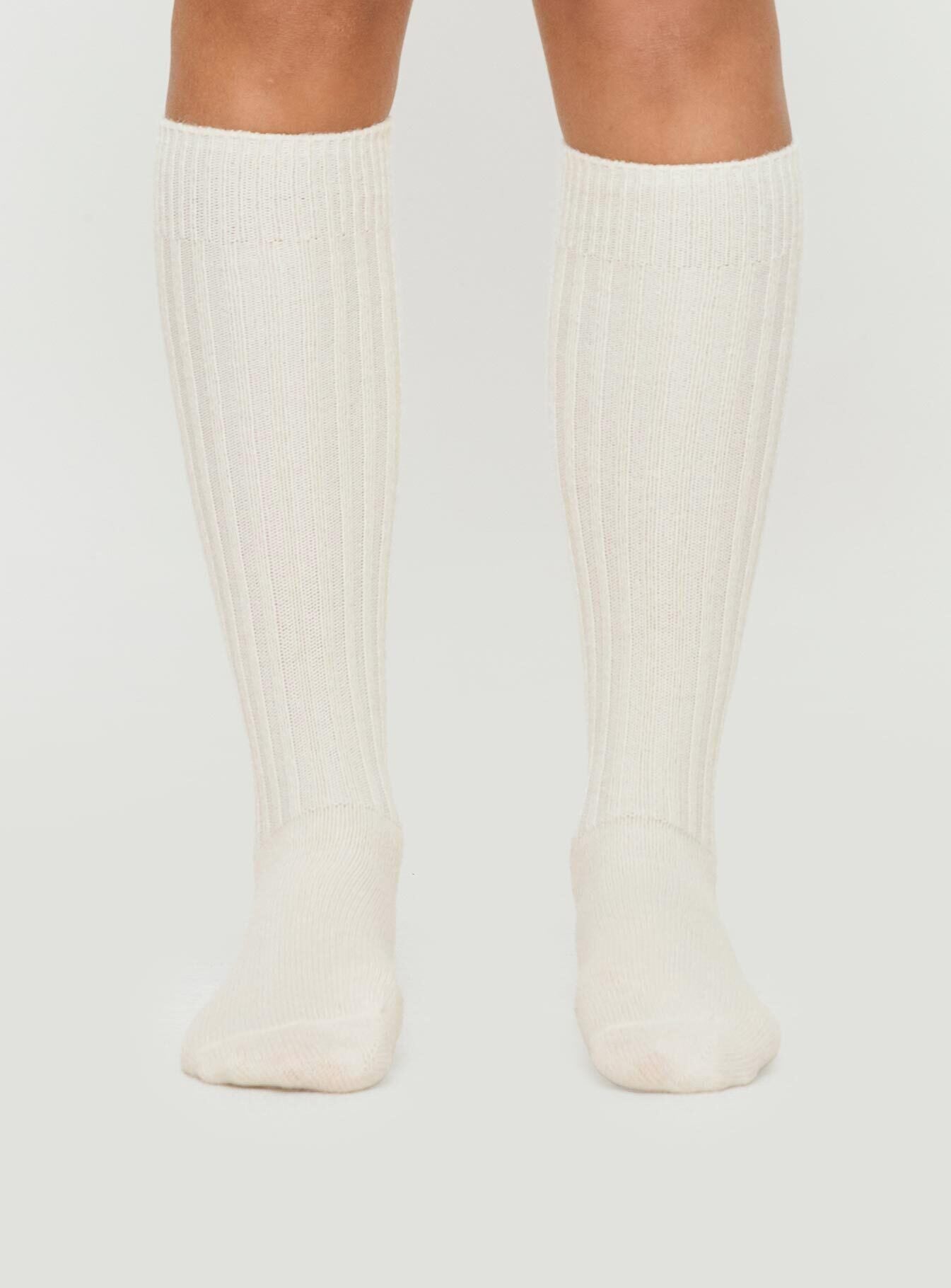 Alternative view of Boderline Knee High Socks White
