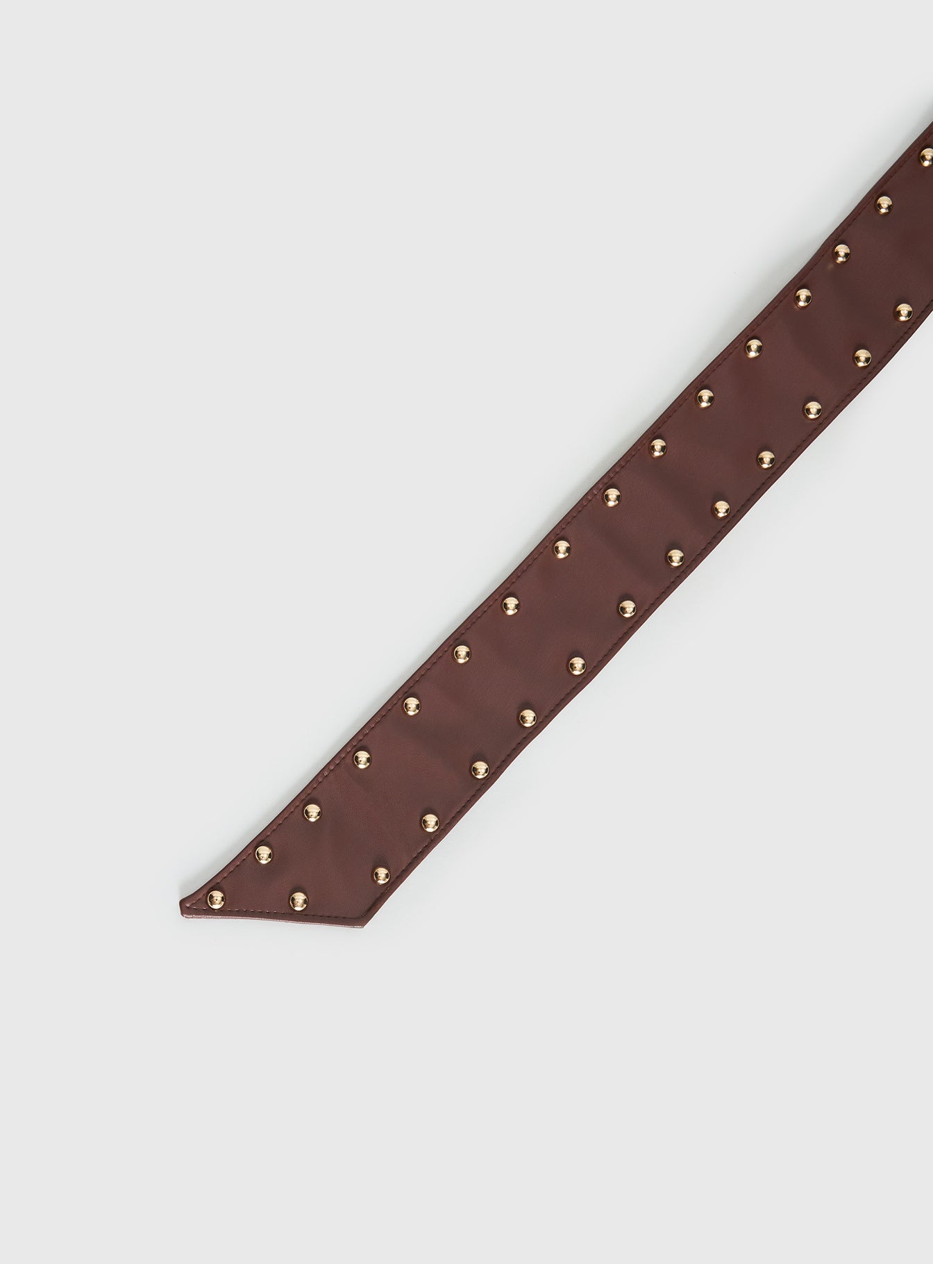 City Of Dreams Faux Leather Belt Brown / Gold - Image 3