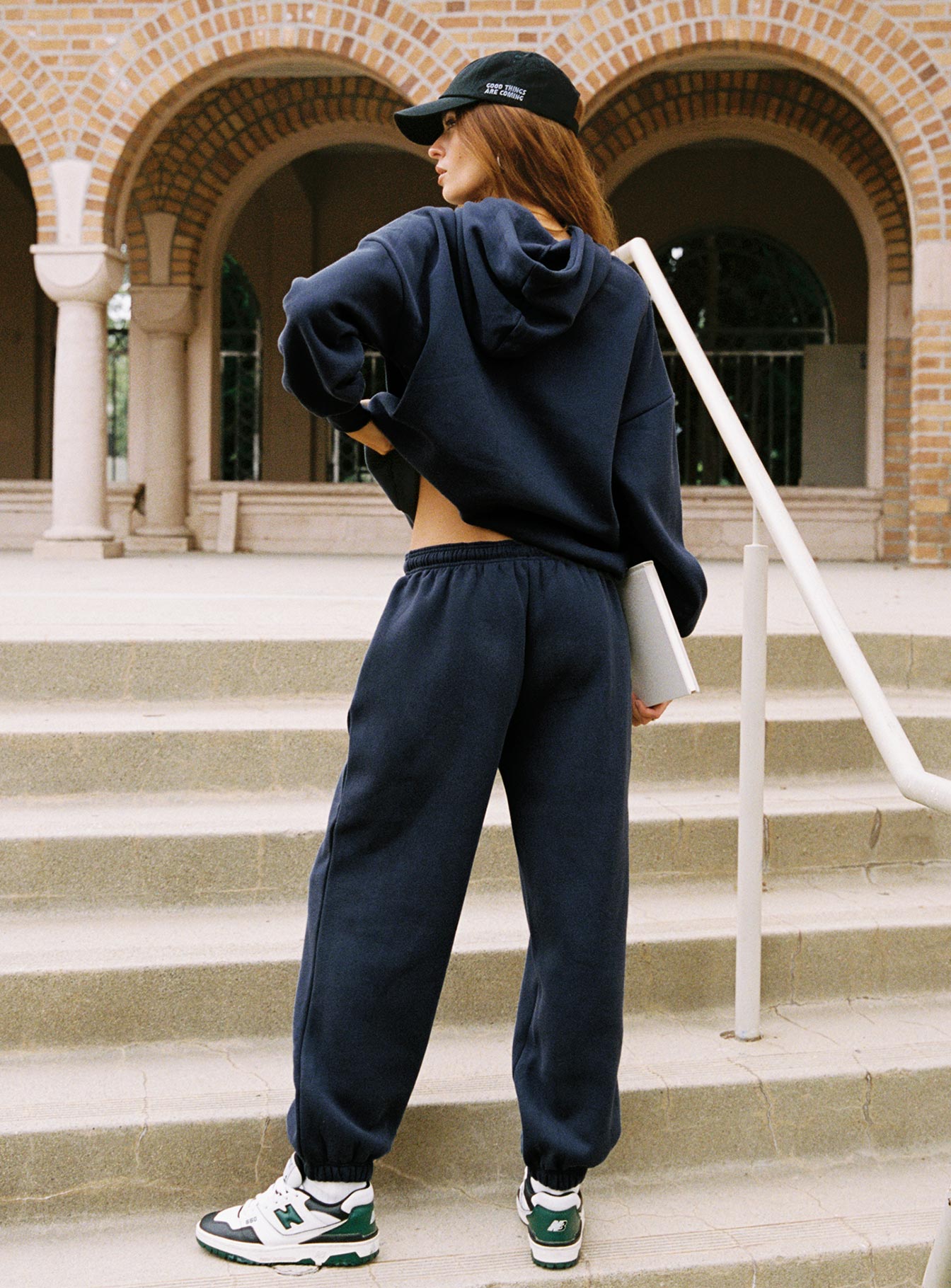 Dream Fleece Ankle Cuff Sweatpants Navy - Image 3