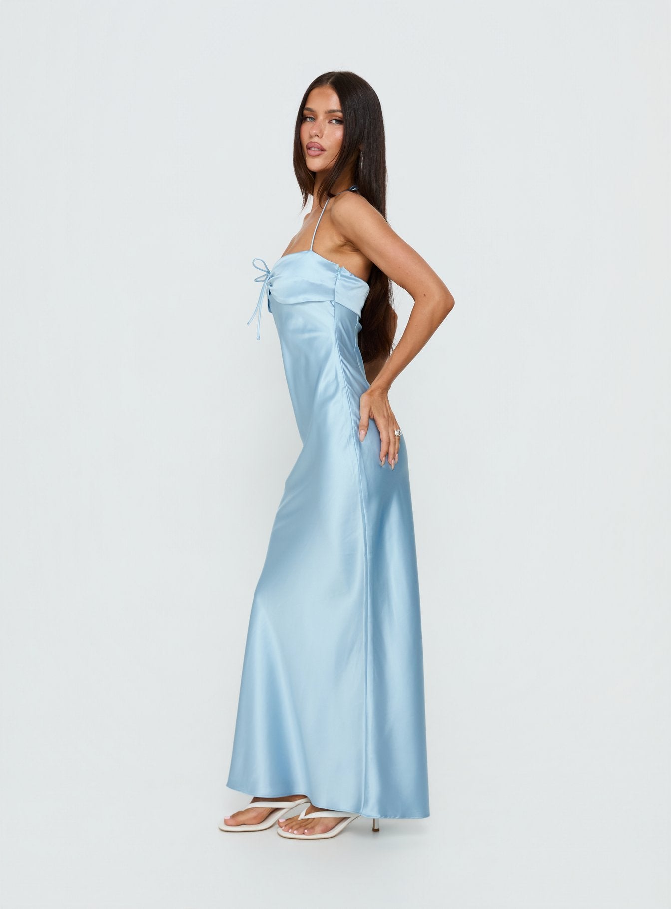 Fireproof Halter Maxi Dress Baby Blue - Image 4