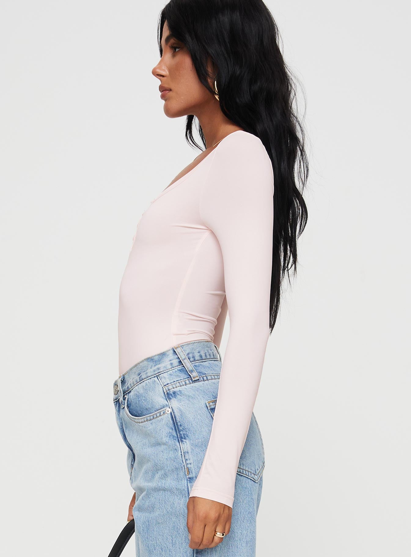Delgado Long Sleeve Bodysuit Pink - Image 3