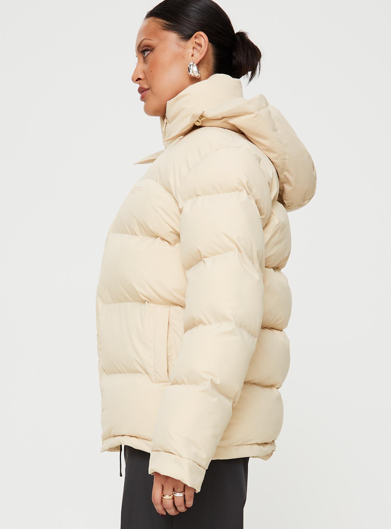 Dream Puff Technical Puffer Jacket Beige - Image 4