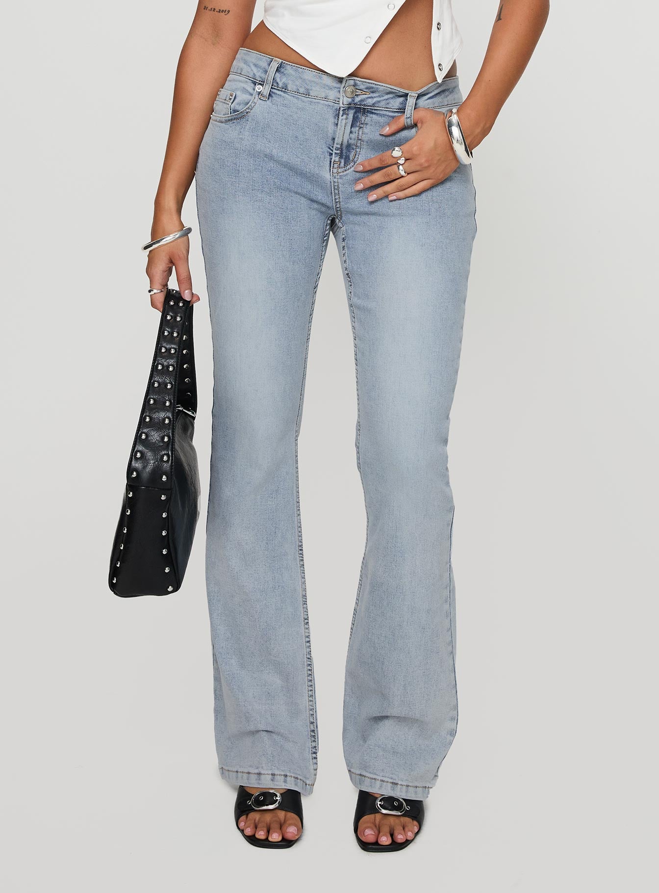 Alternative view of Bethany Low Rise Bootleg Jeans Light Wash