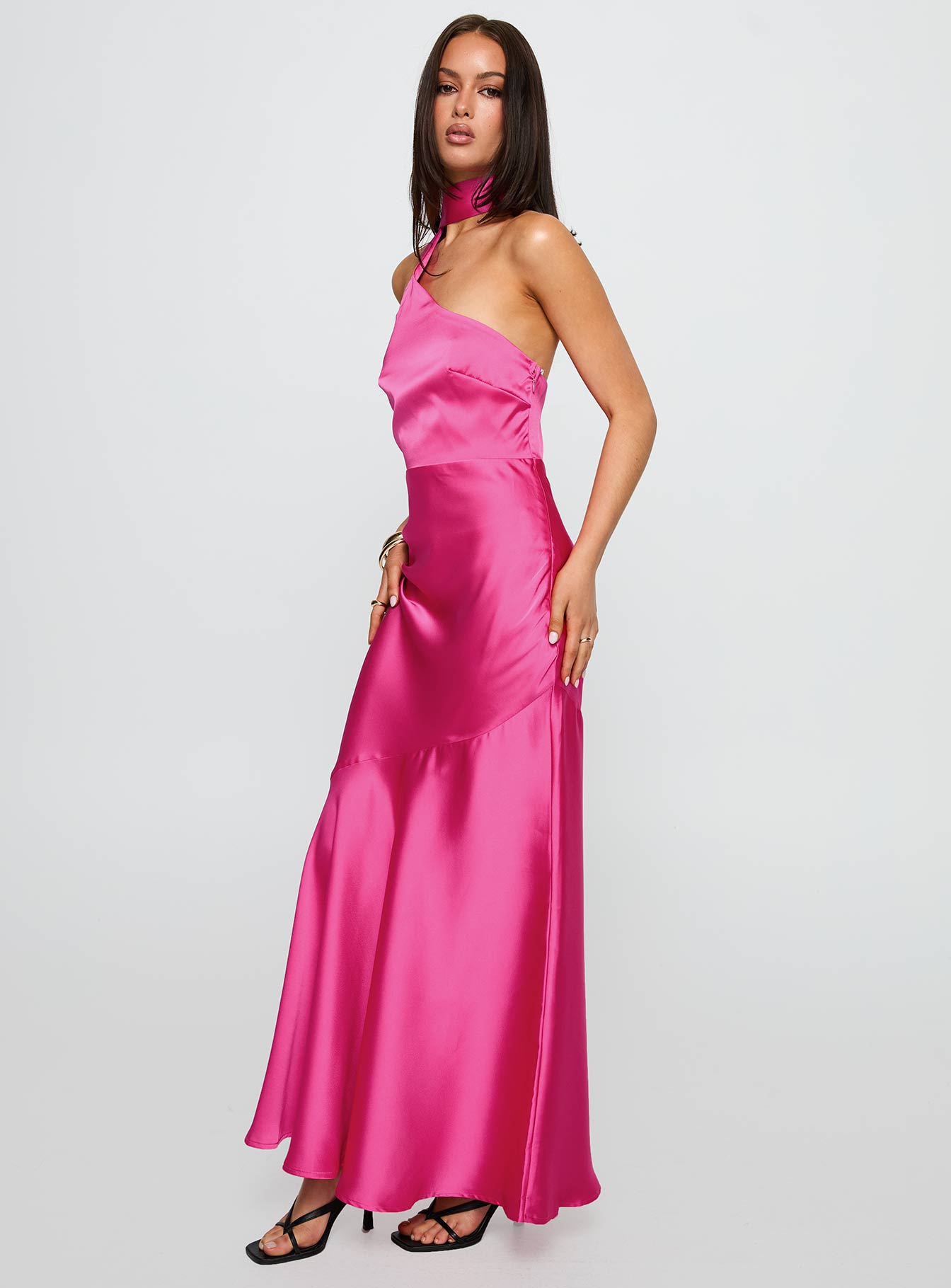 Elixaire Scarf Maxi Dress Pink - Image 3