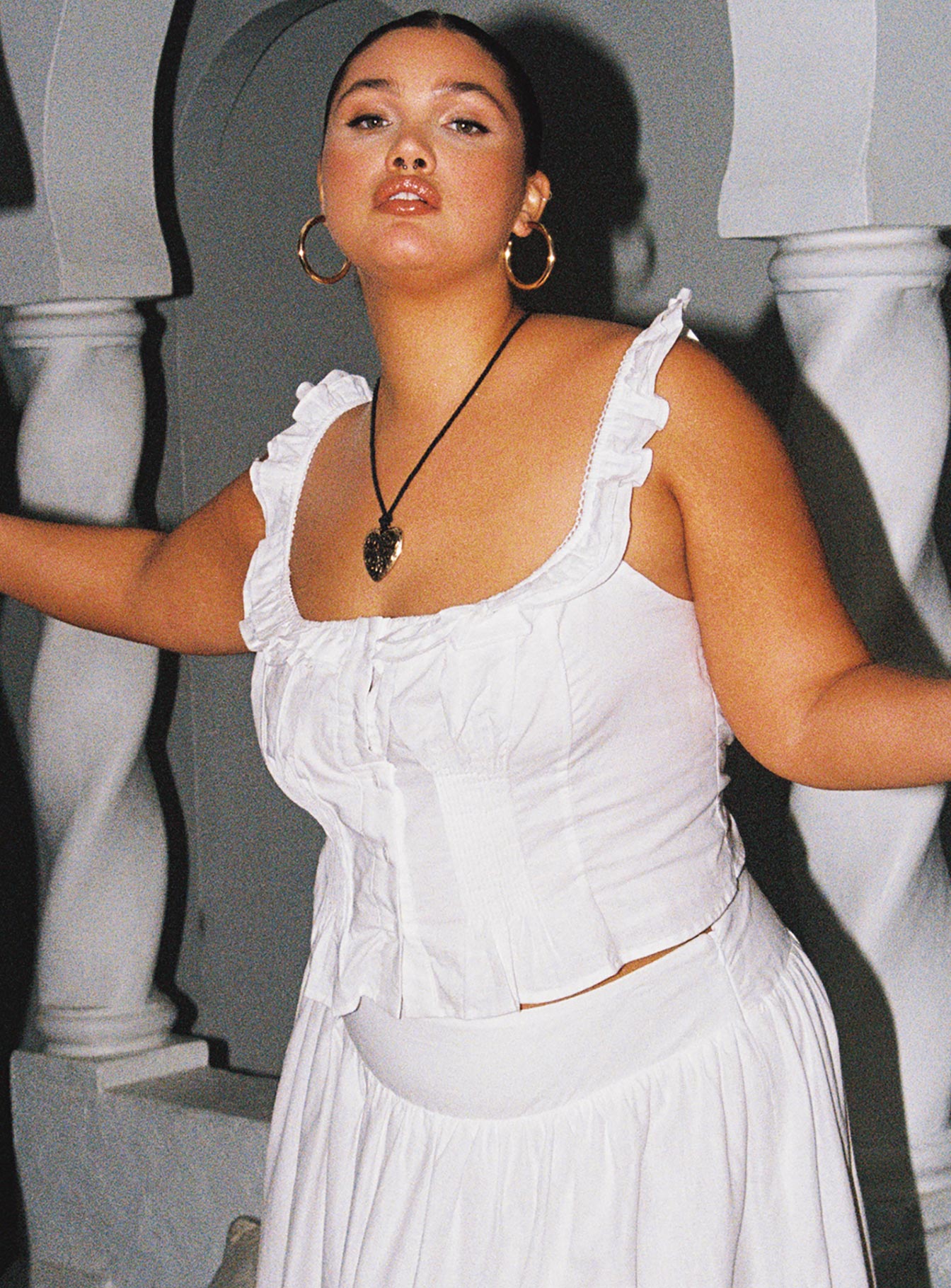 Isadoria Frill Top White Curve - Image 3