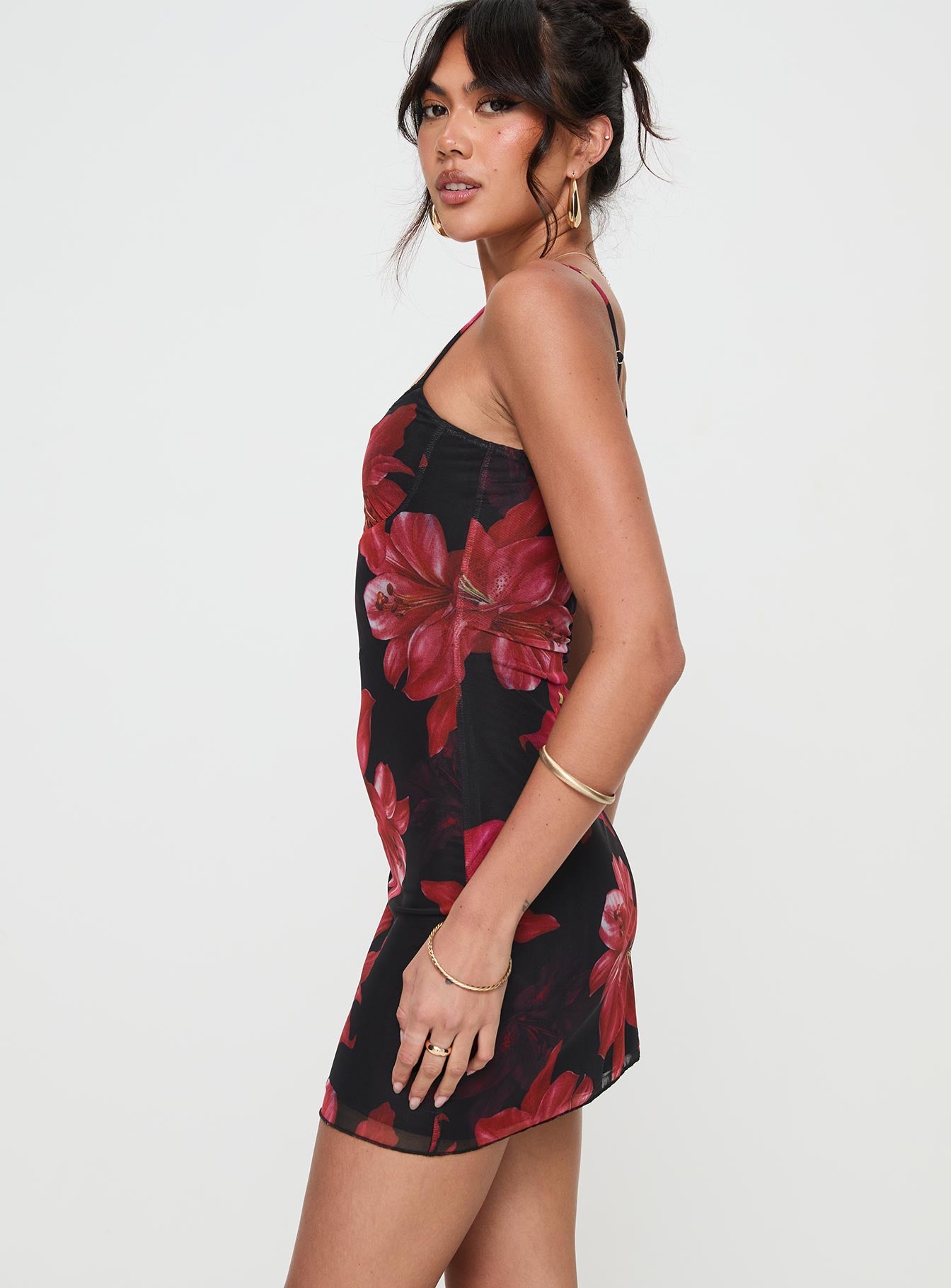 Kellers Mini Dress Black / Floral - Image 4
