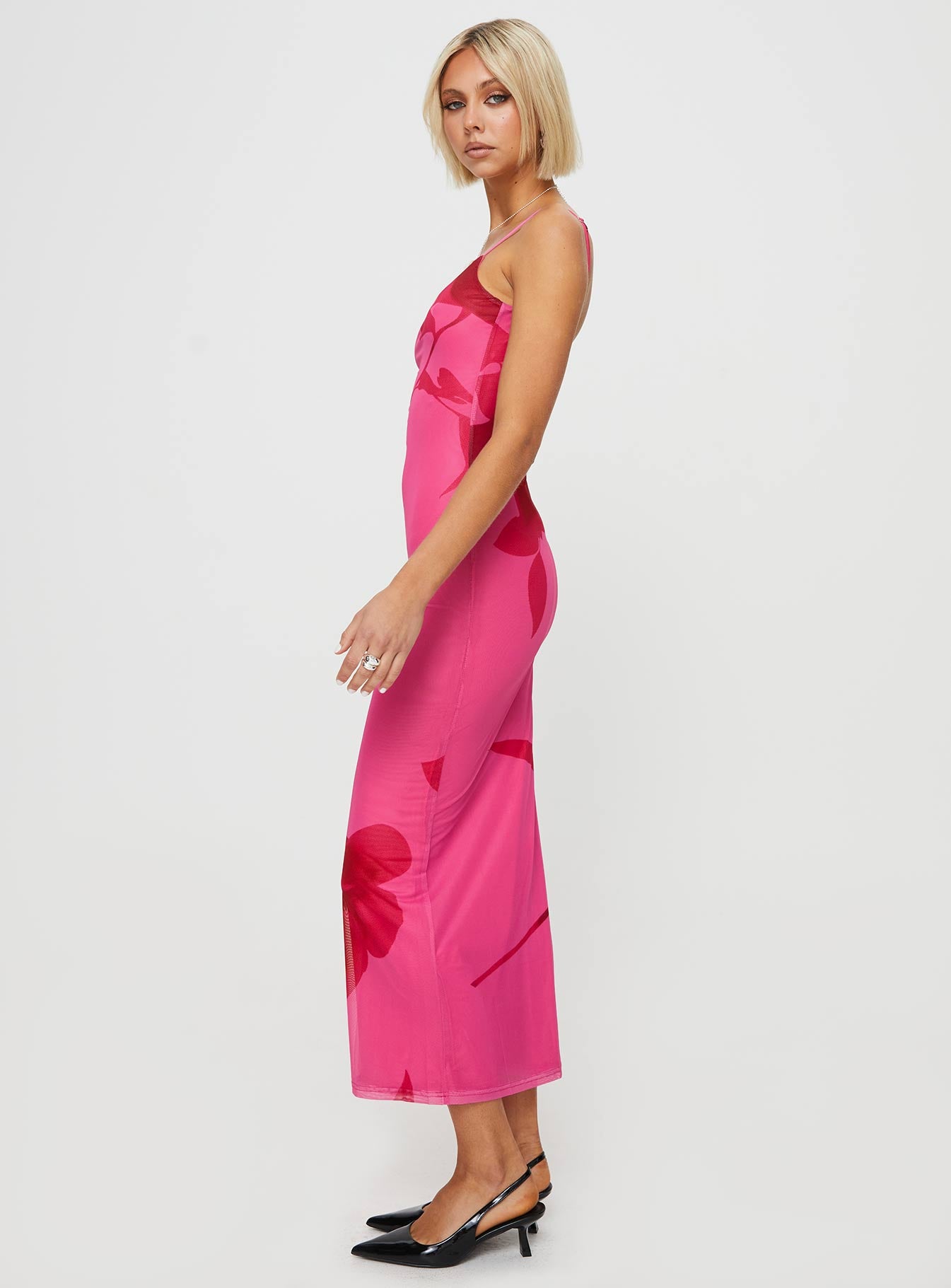 Knox Maxi Dress Hot Pink Floral - Image 4