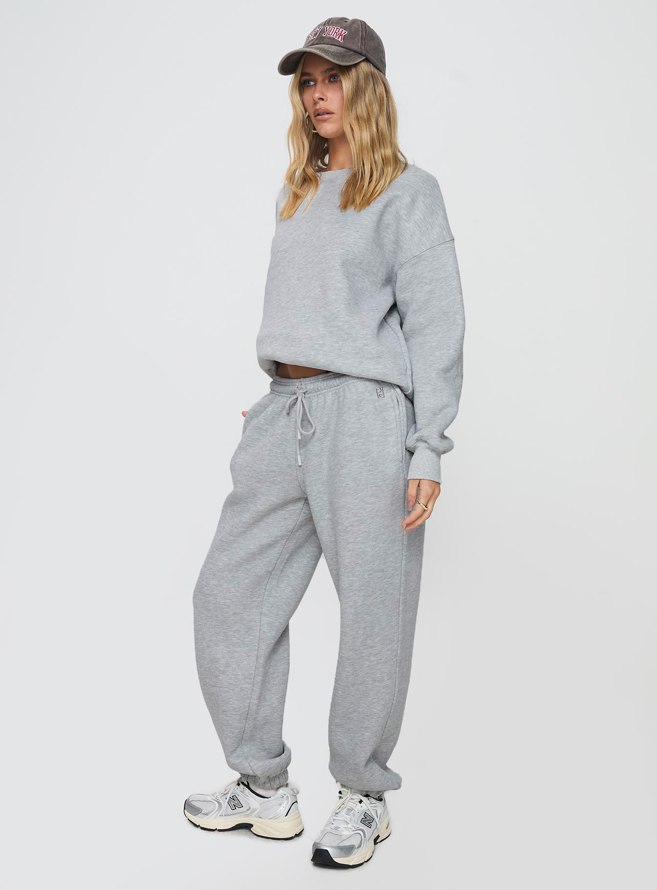 Dream Fleece Ankle Cuff Sweatpants Grey Marle - Image 4